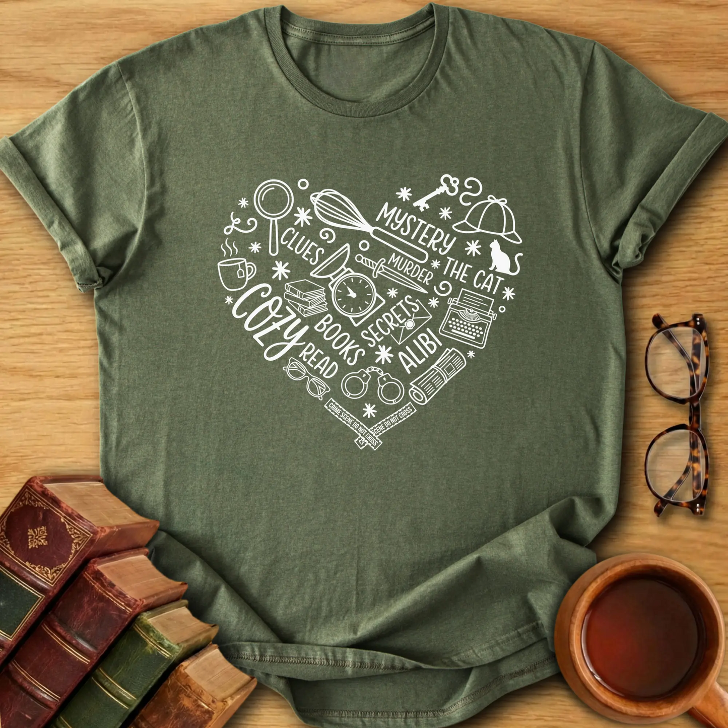 Cozy Mystery Heart T-Shirt