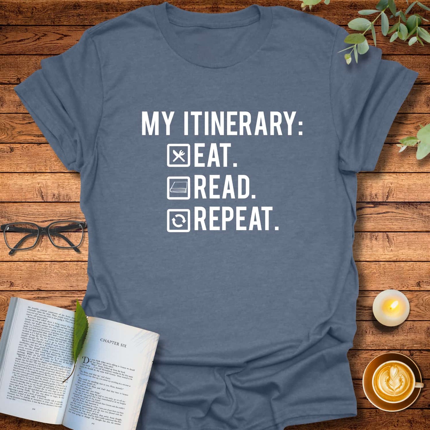 Eat, Read, Repeat T-Shirts