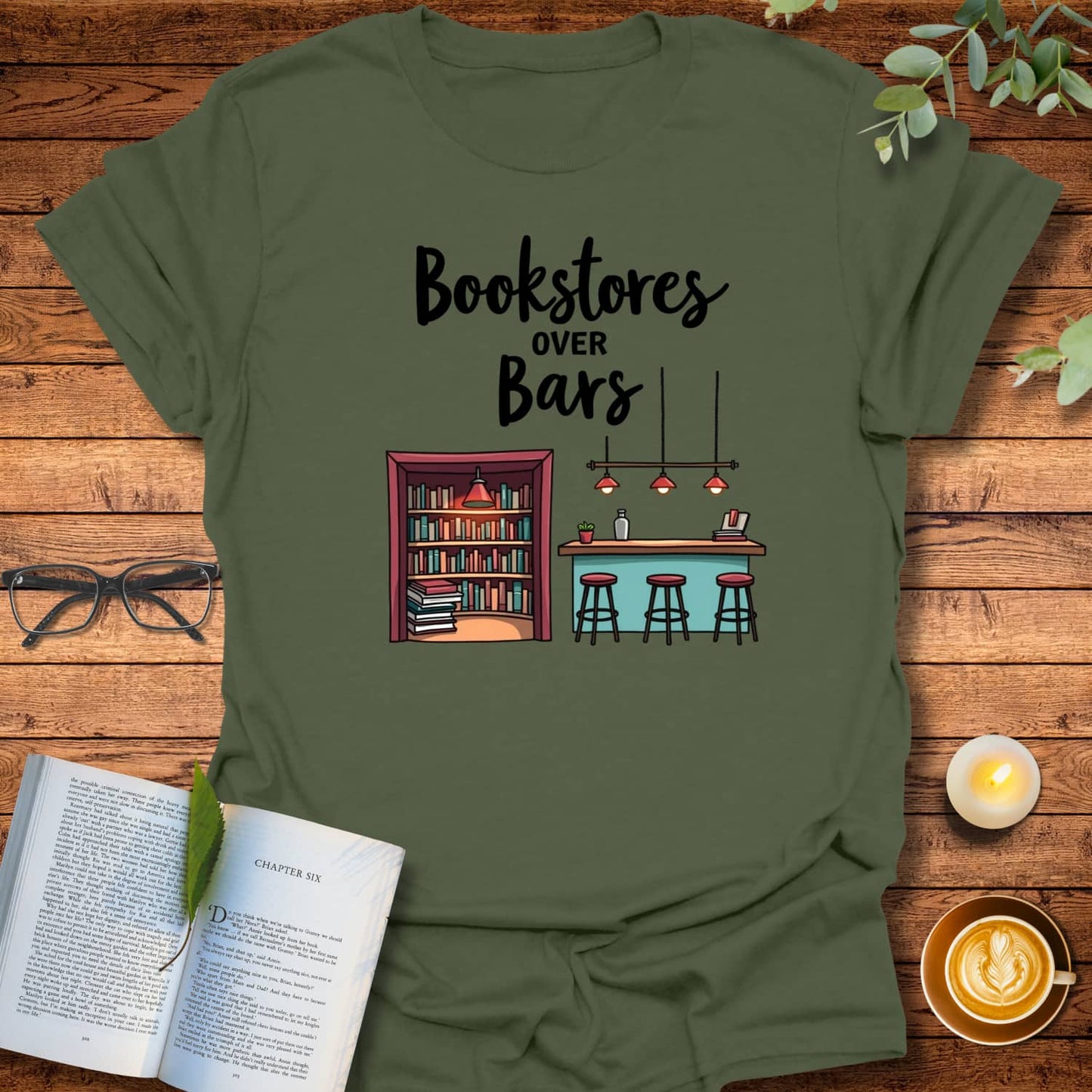 Bookstores Over Bars T-Shirt