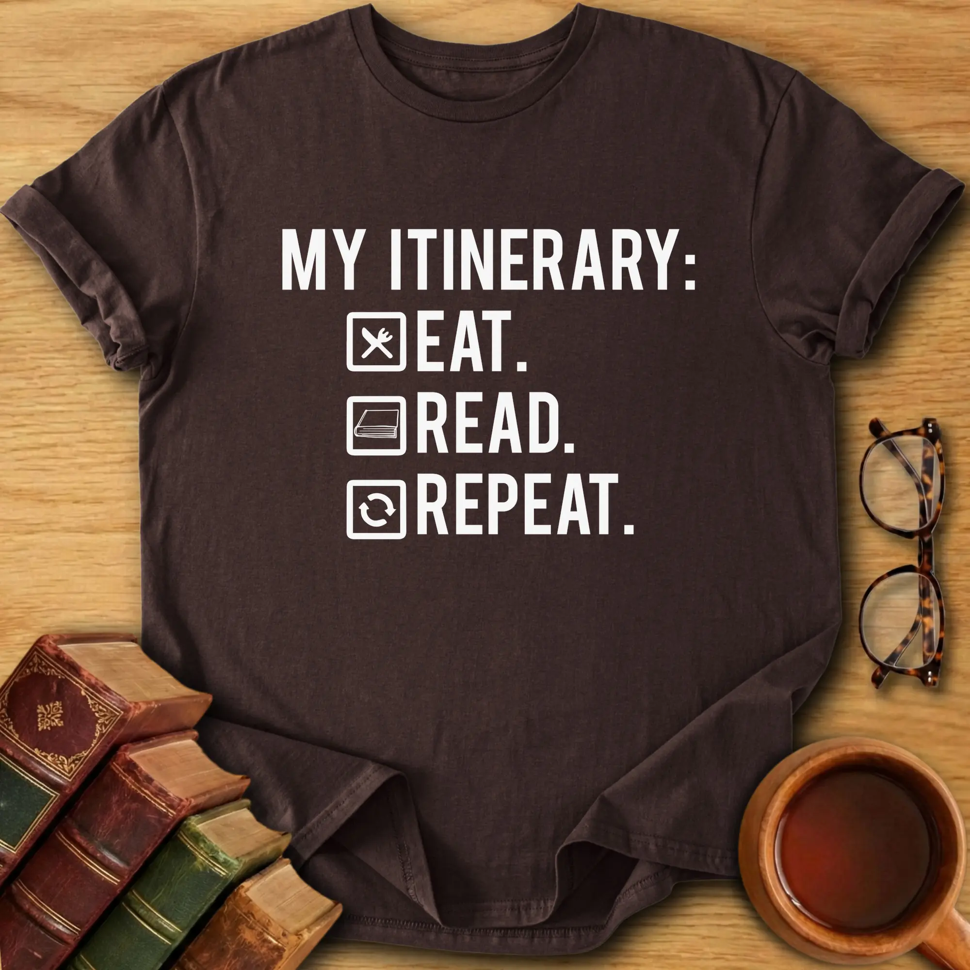 Eat, Read, Repeat T-Shirts