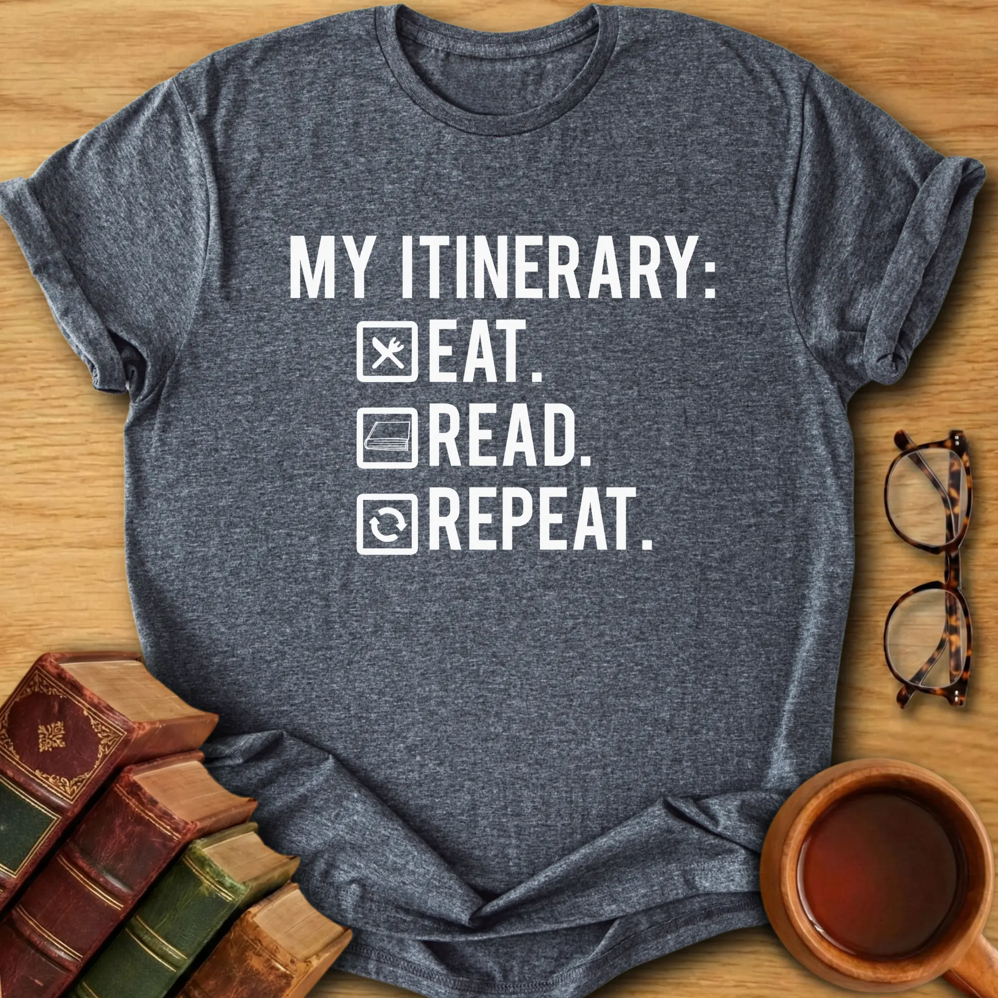 Eat, Read, Repeat T-Shirts