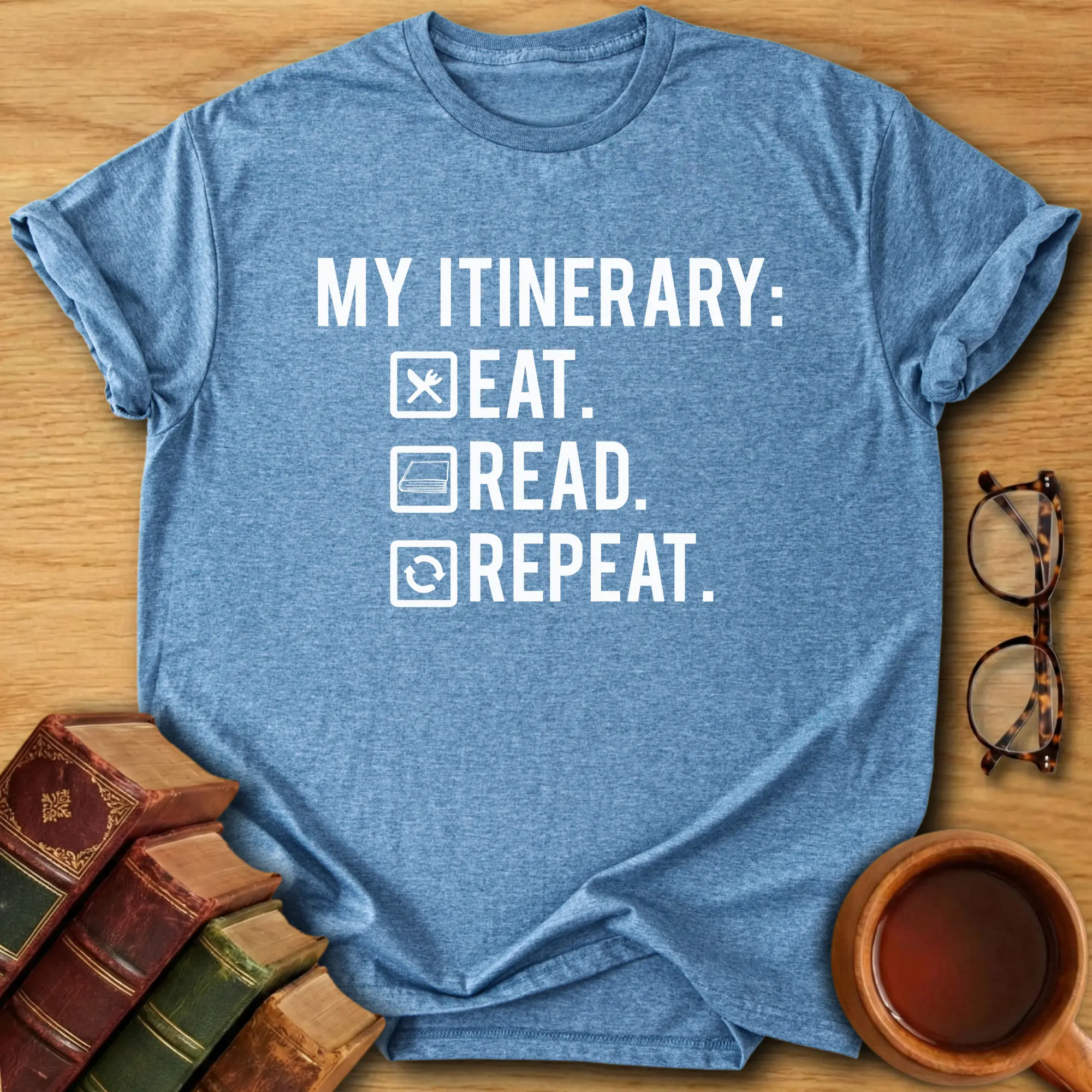 Eat, Read, Repeat T-Shirts
