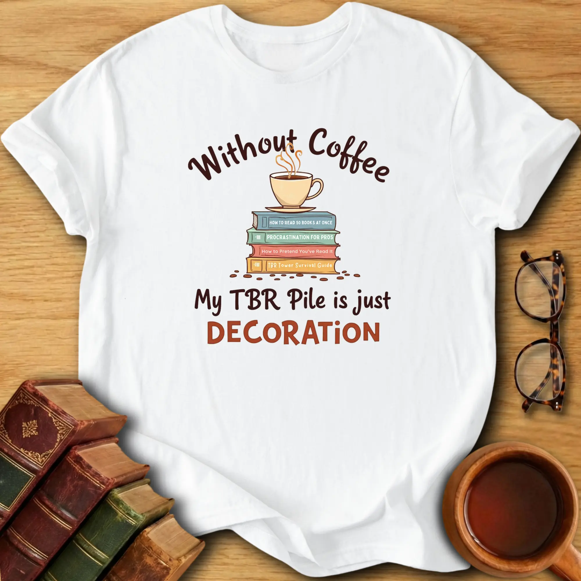 Caffeine & Chapters T-Shirt