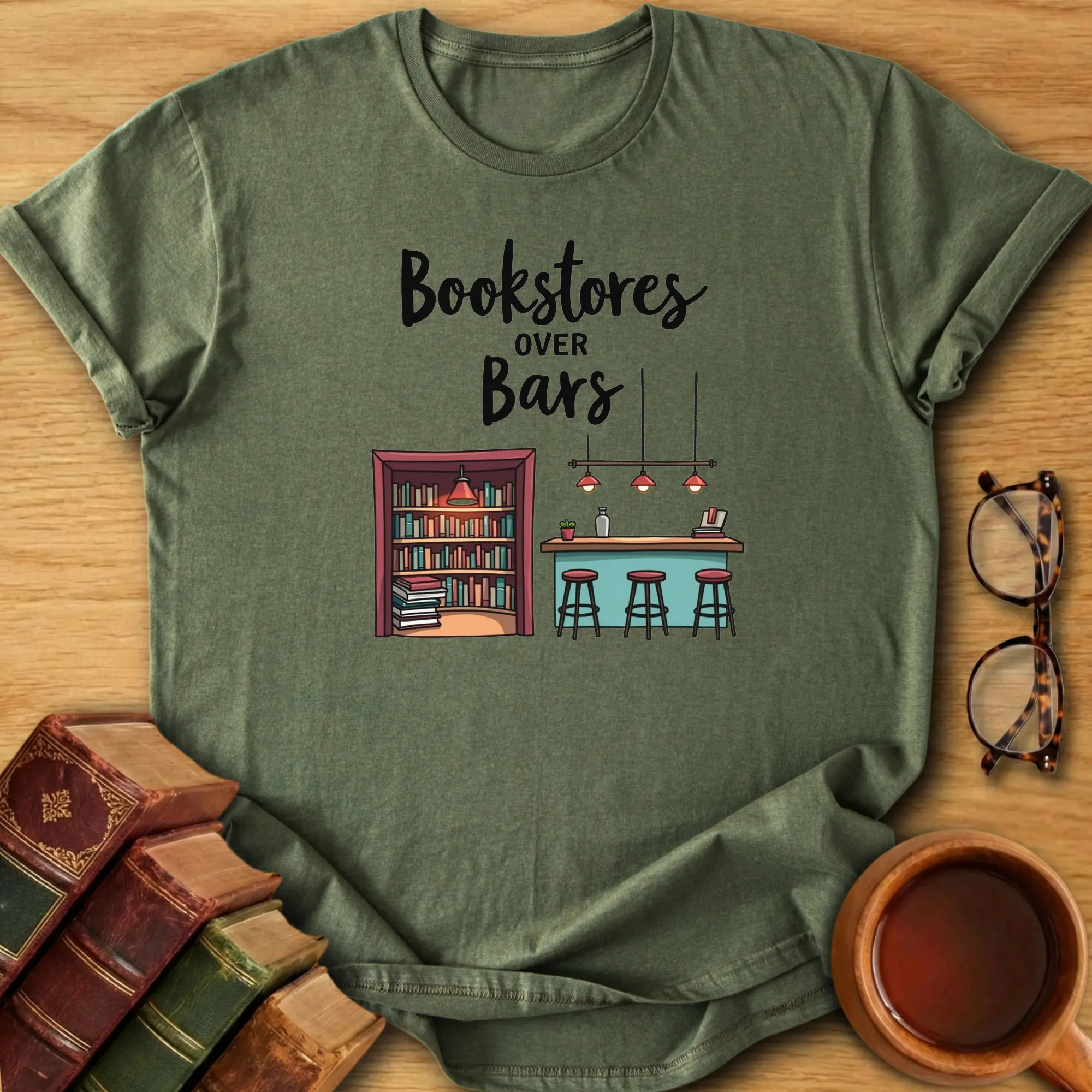 Bookstores Over Bars T-Shirt