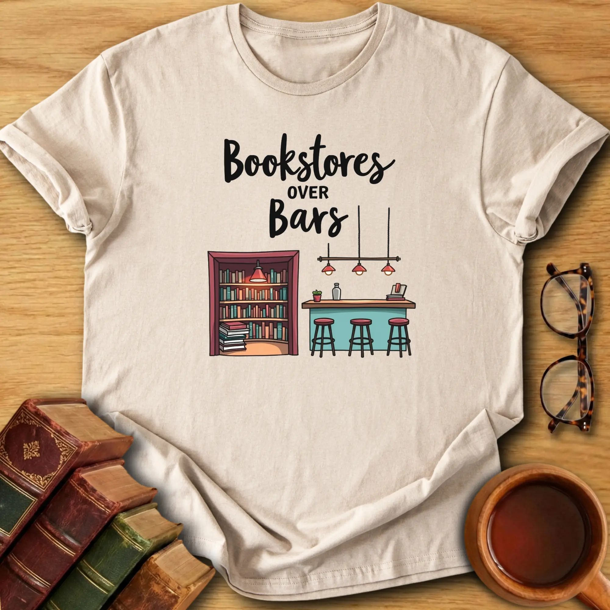 Bookstores Over Bars T-Shirt