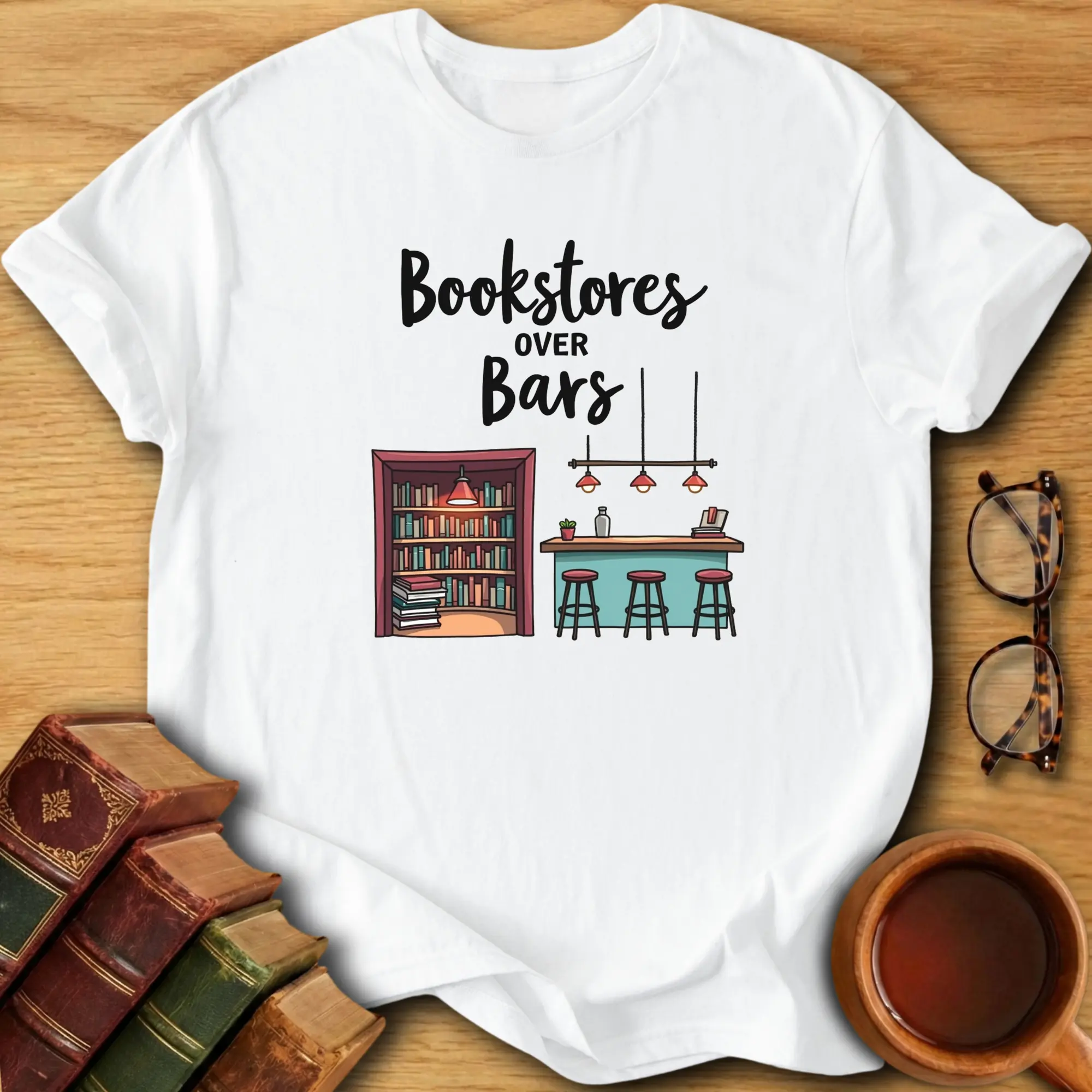 Bookstores Over Bars T-Shirt