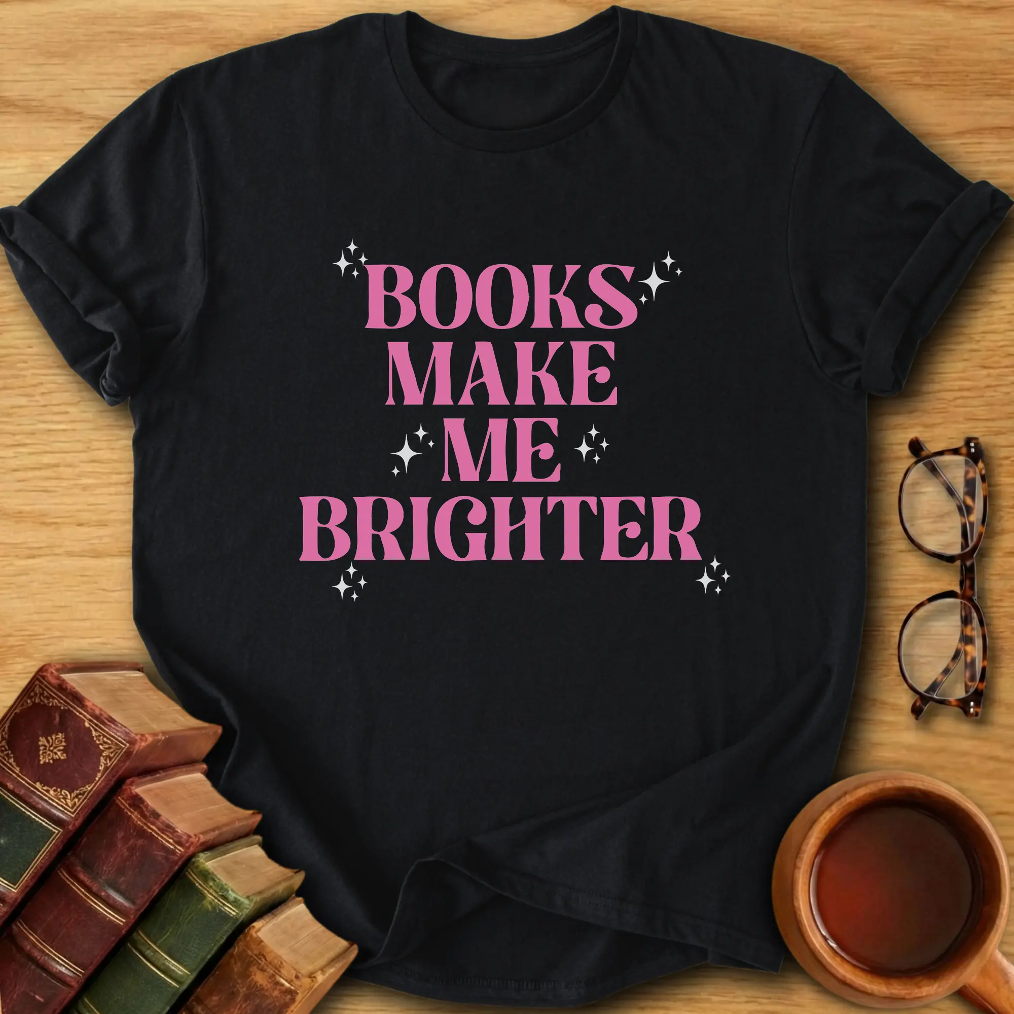 Brighter With Books T-Shirt