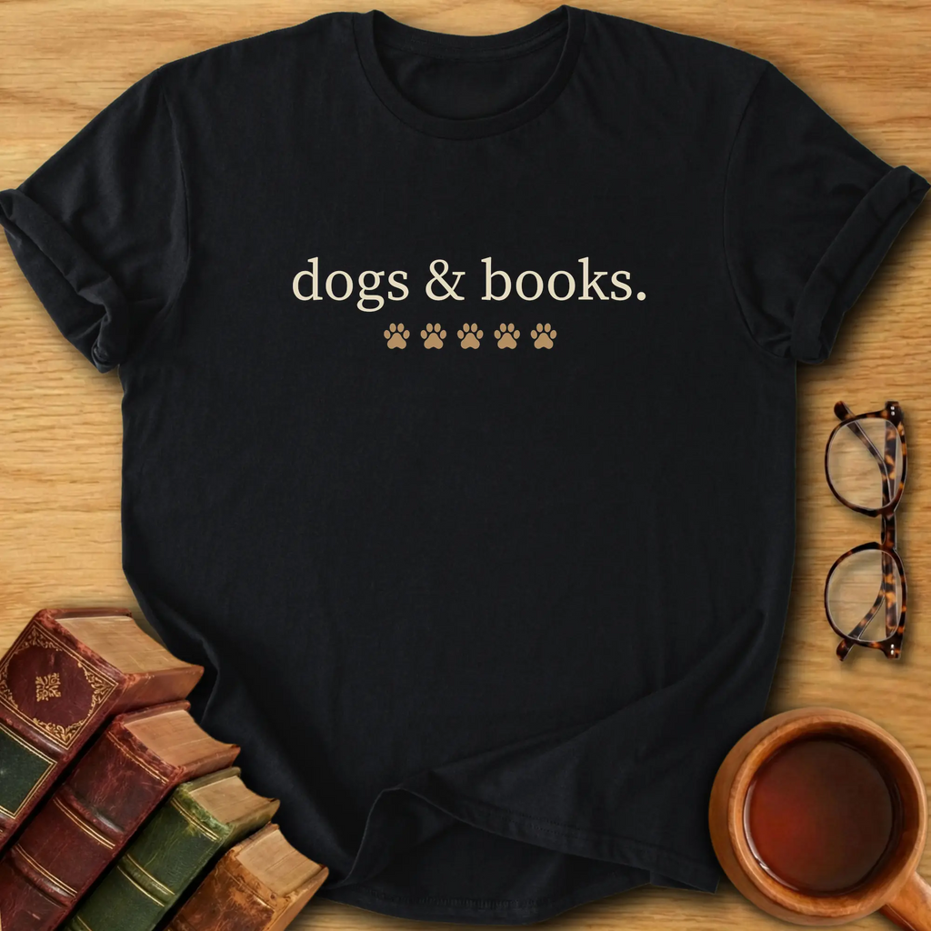 Dogs & Books T-Shirt