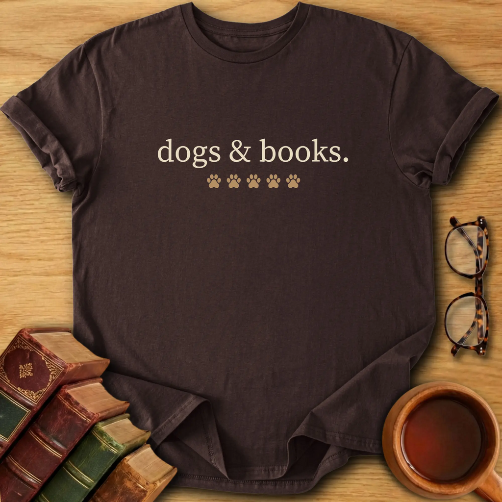Dogs & Books T-Shirt
