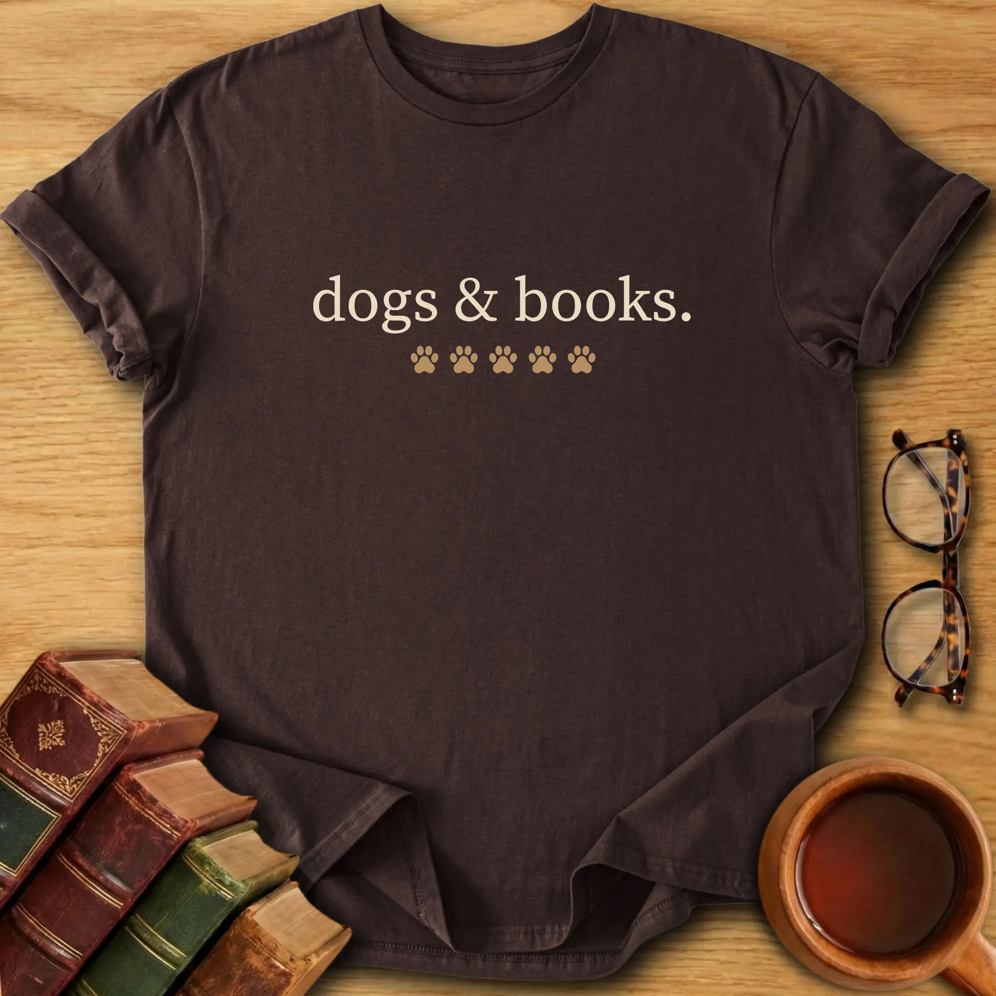 Dogs & Books T-Shirt