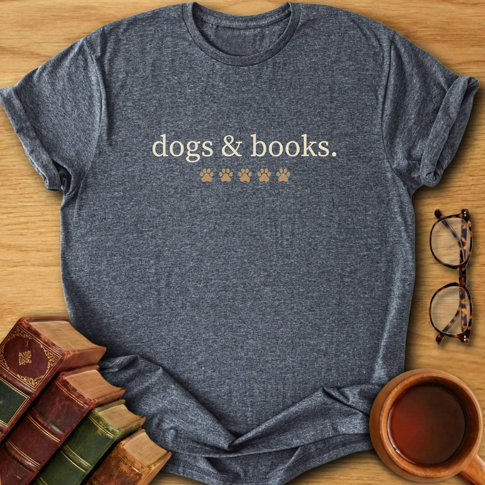 Dogs & Books T-Shirt