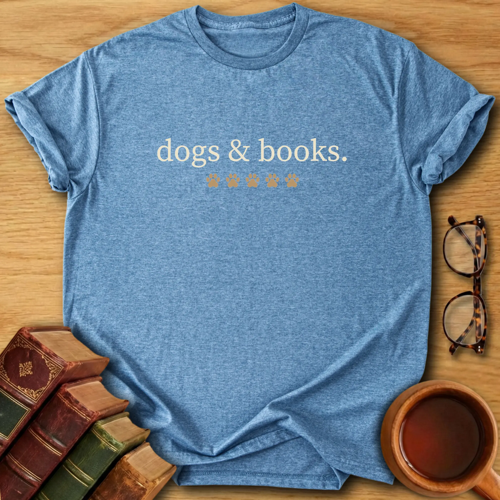 Dogs & Books T-Shirt