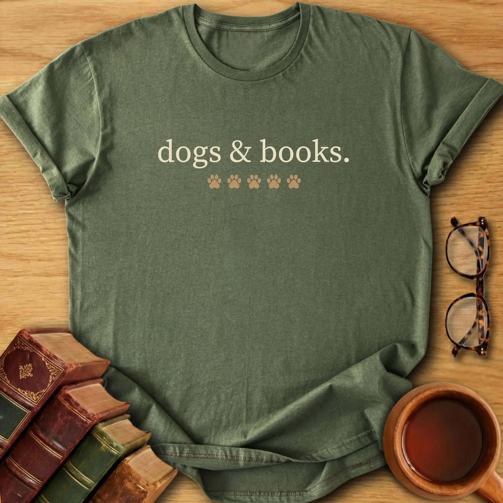 Dogs & Books T-Shirt