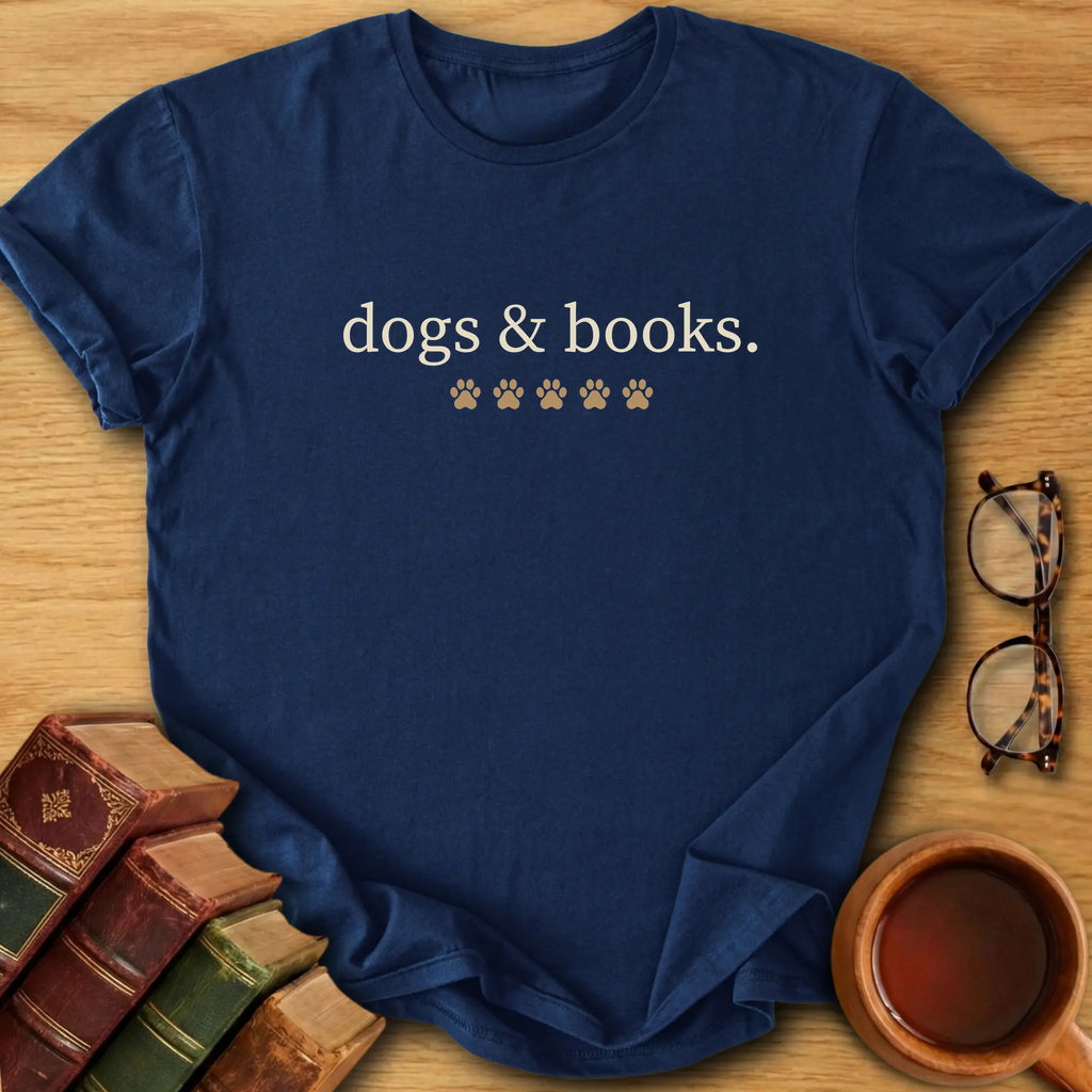 Dogs & Books T-Shirt