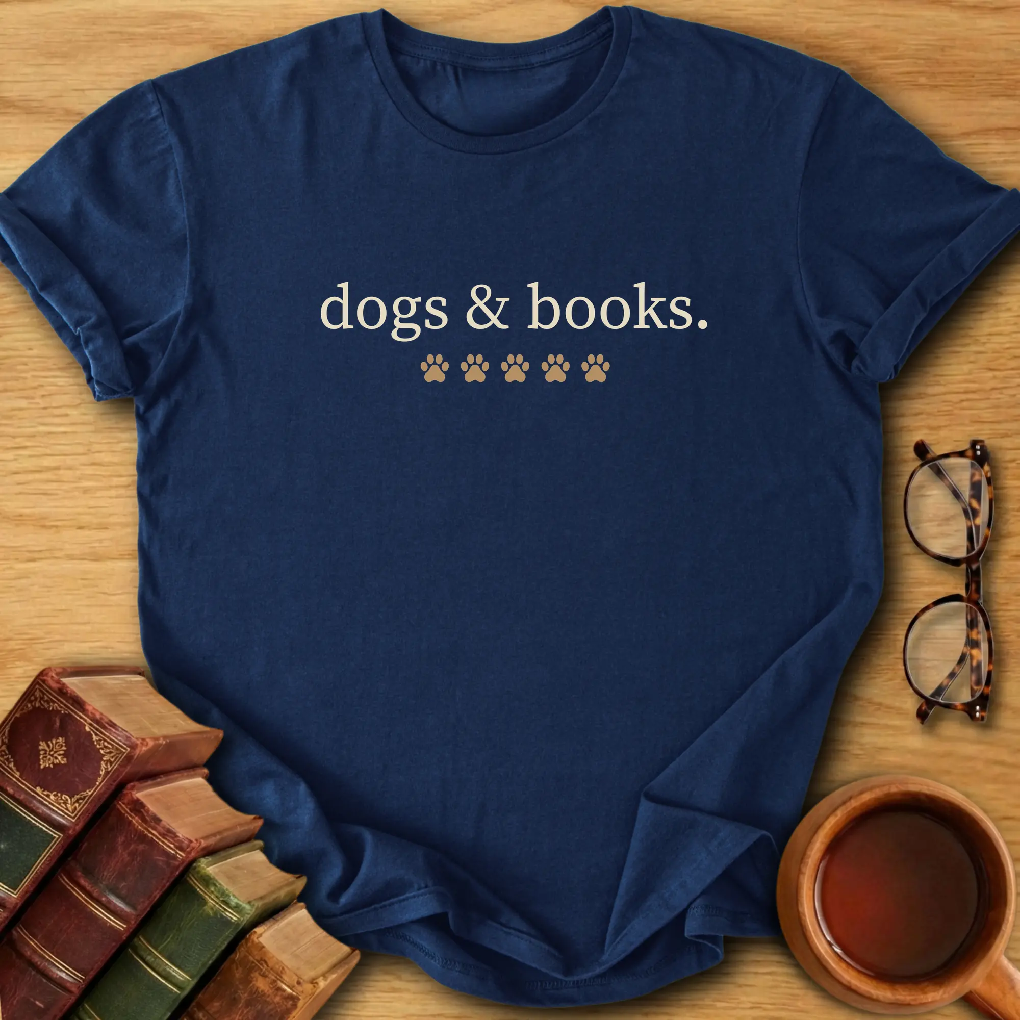 Dogs & Books T-Shirt