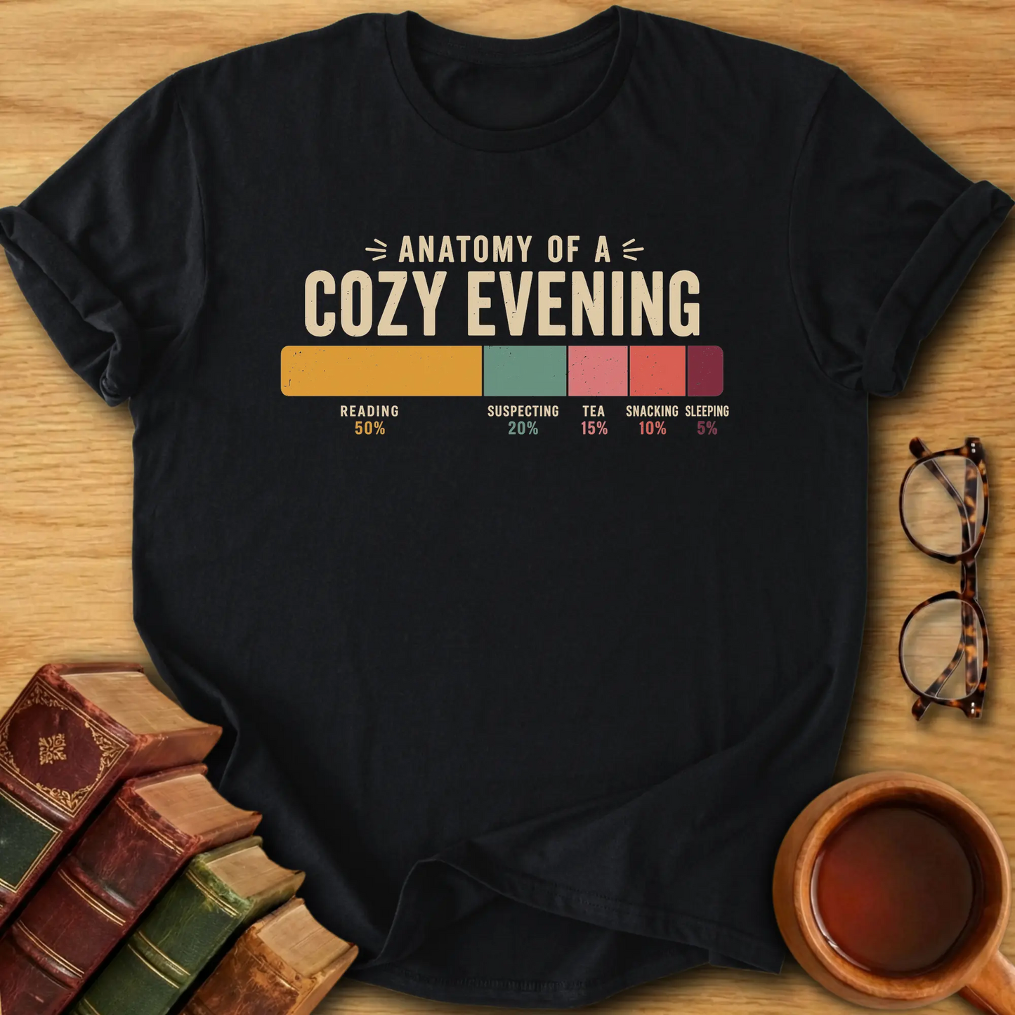 Anatomy of a Cozy Evening T-Shirt