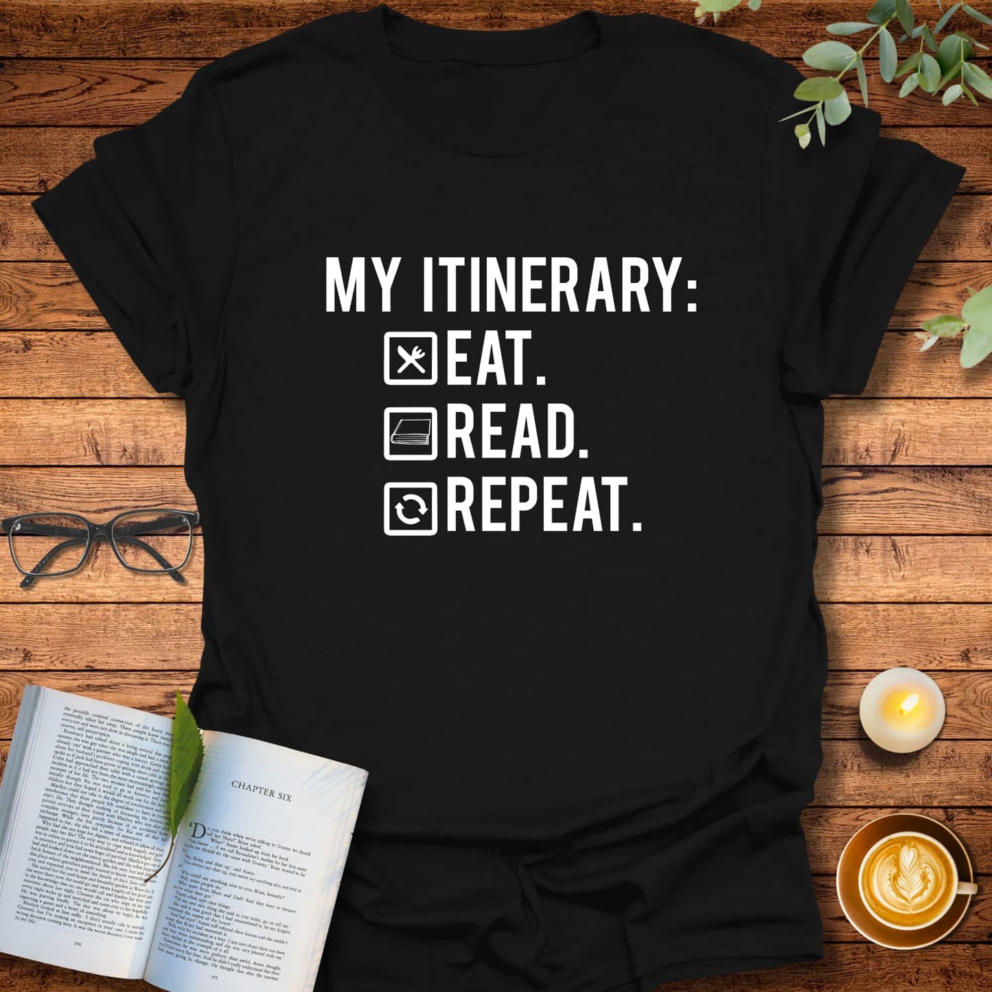 Eat, Read, Repeat T-Shirts