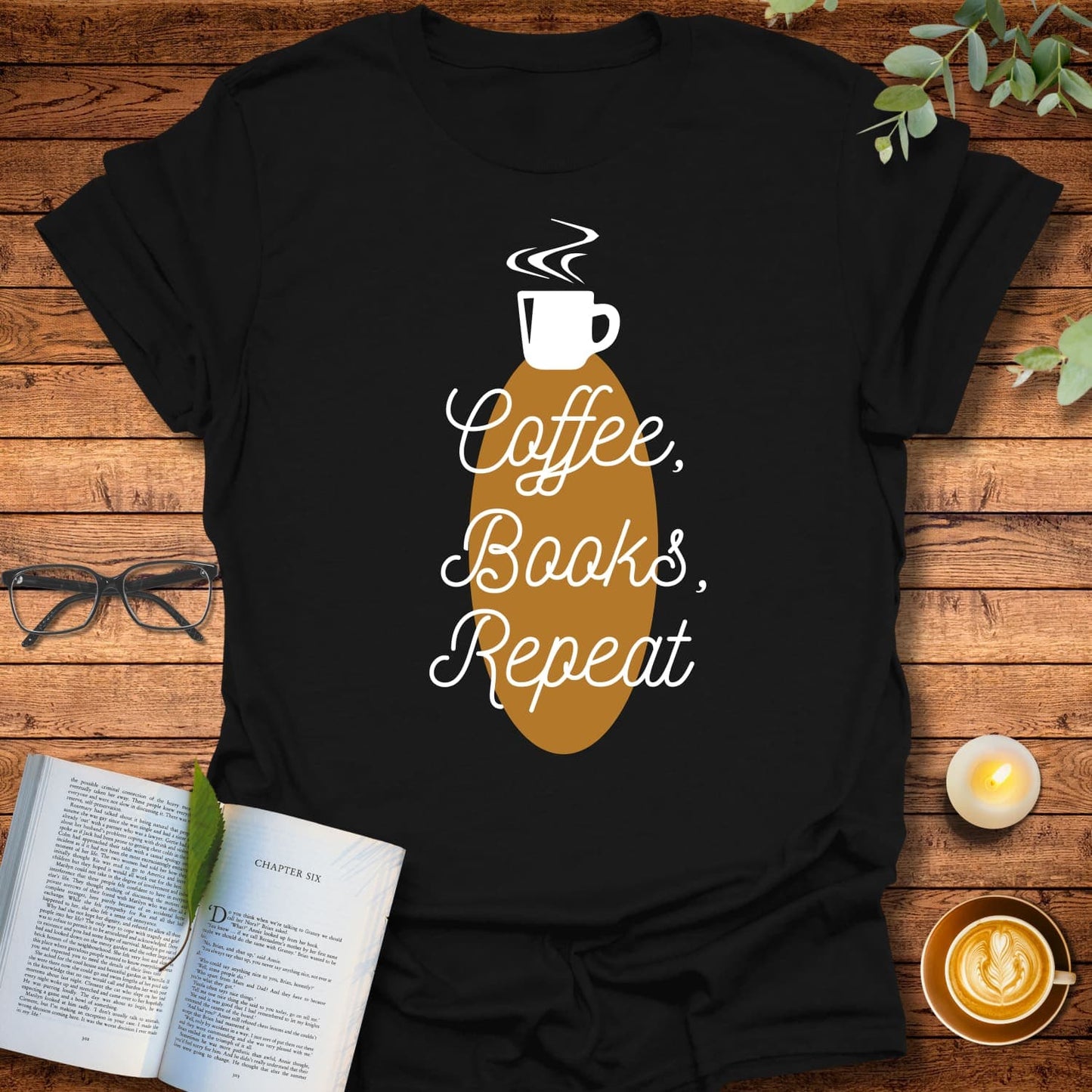 Coffee, Books, Repeat T-Shirt