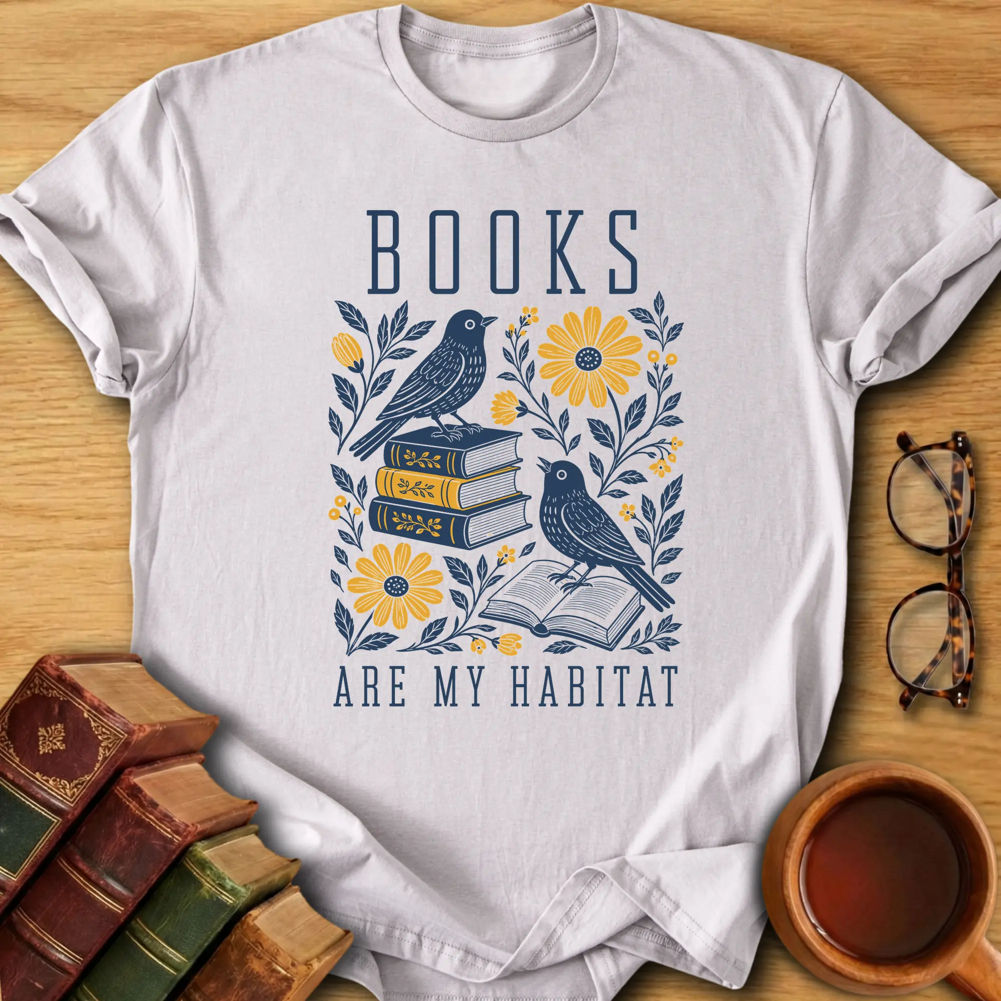 Books Are My Habitat T-Shirt