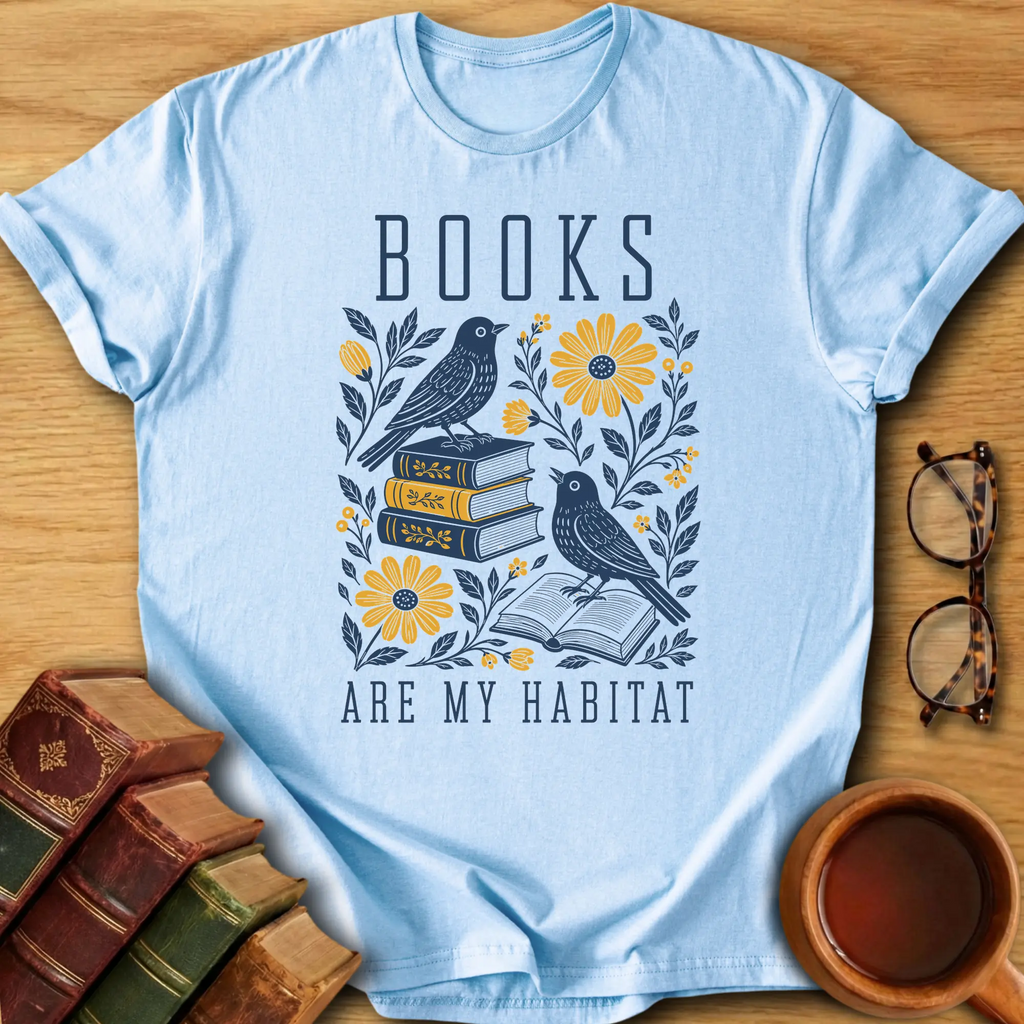 Books Are My Habitat T-Shirt