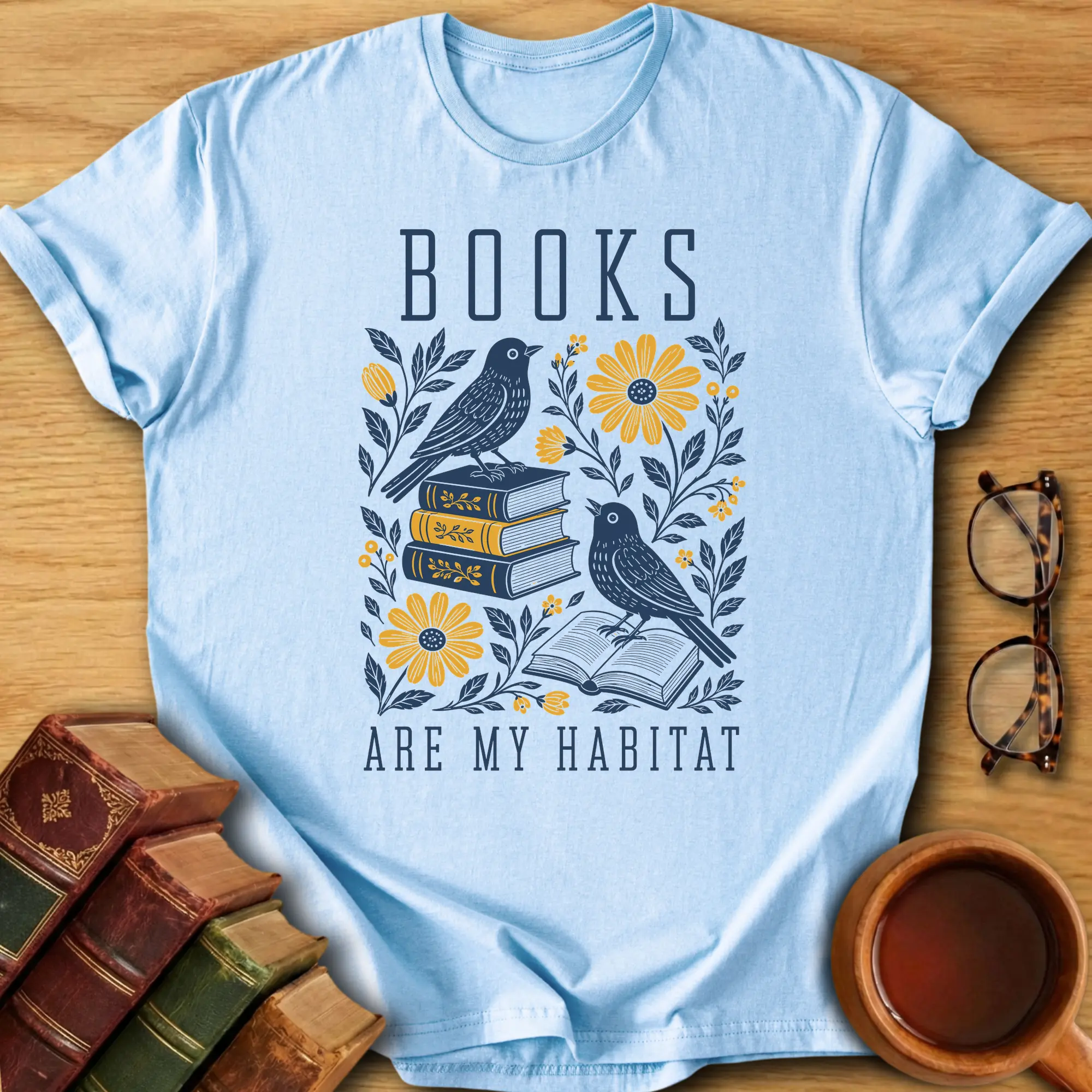 Books Are My Habitat T-Shirt