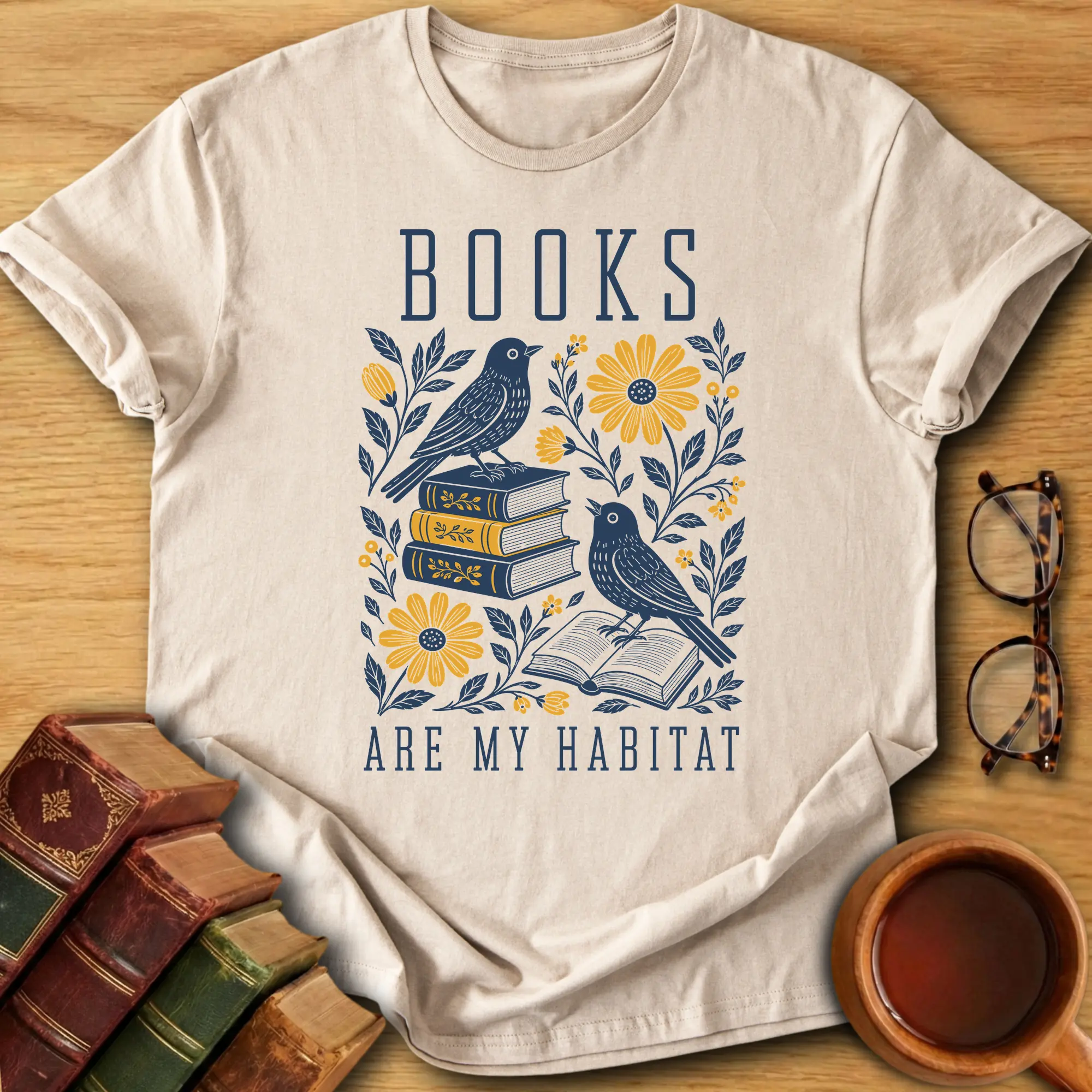 Books Are My Habitat T-Shirt