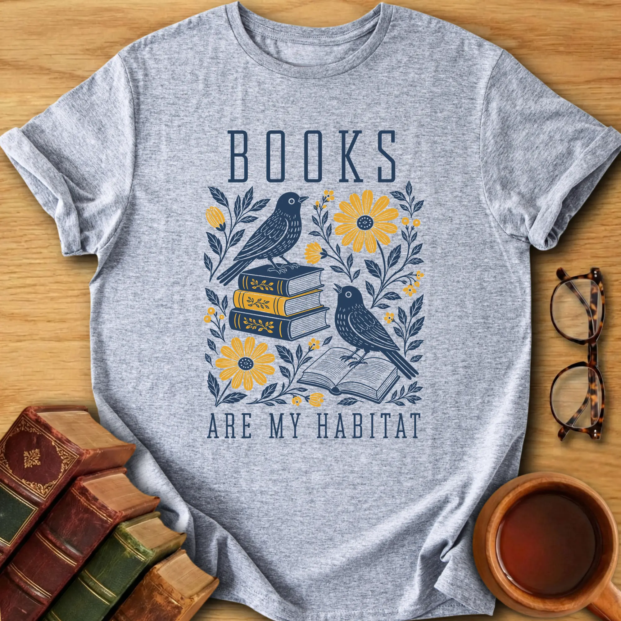 Books Are My Habitat T-Shirt