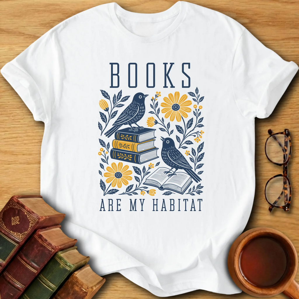 Books Are My Habitat T-Shirt