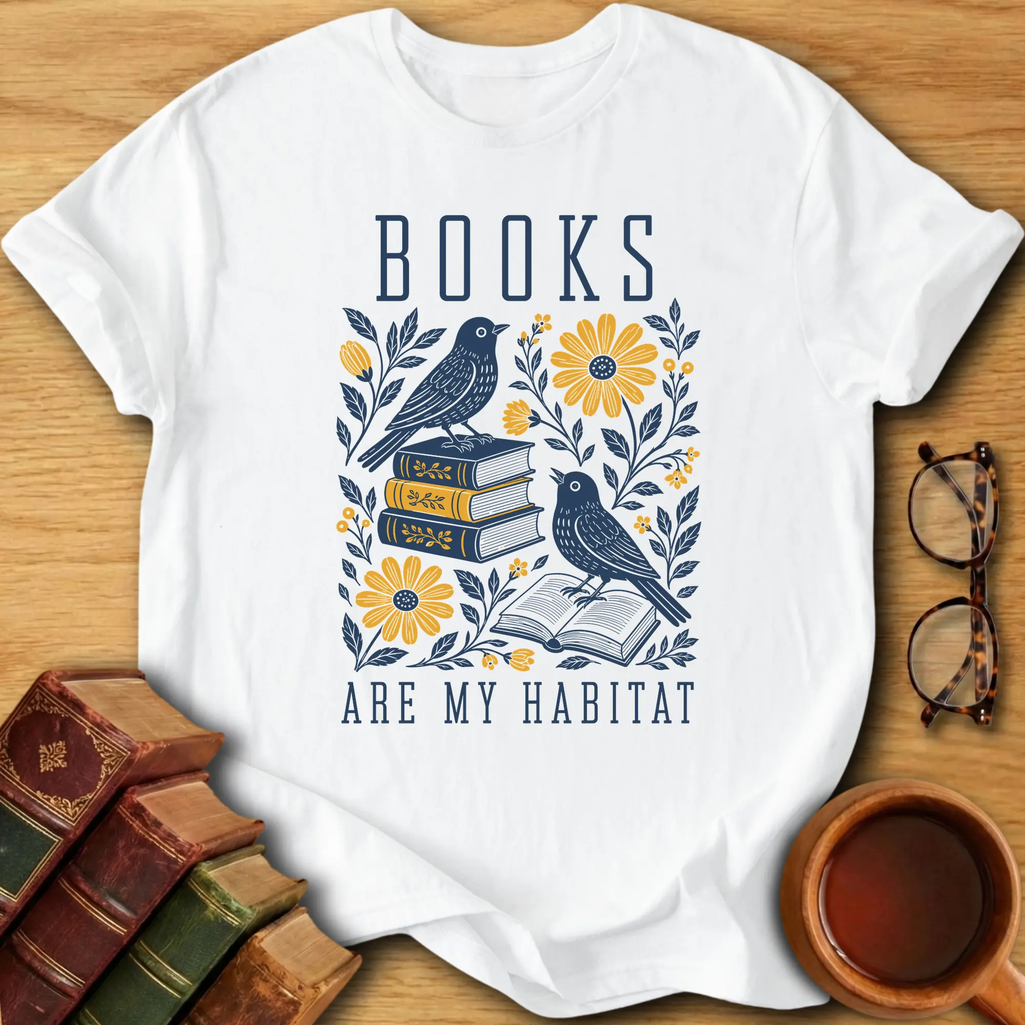 Books Are My Habitat T-Shirt