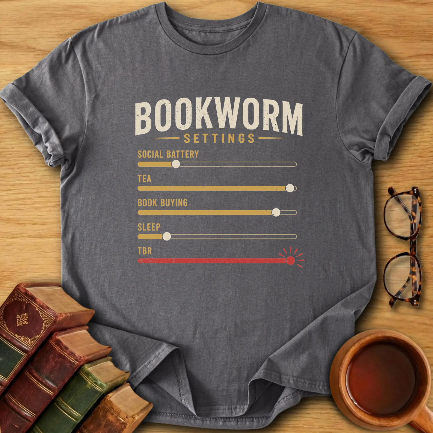 Bookworm Settings T-Shirt