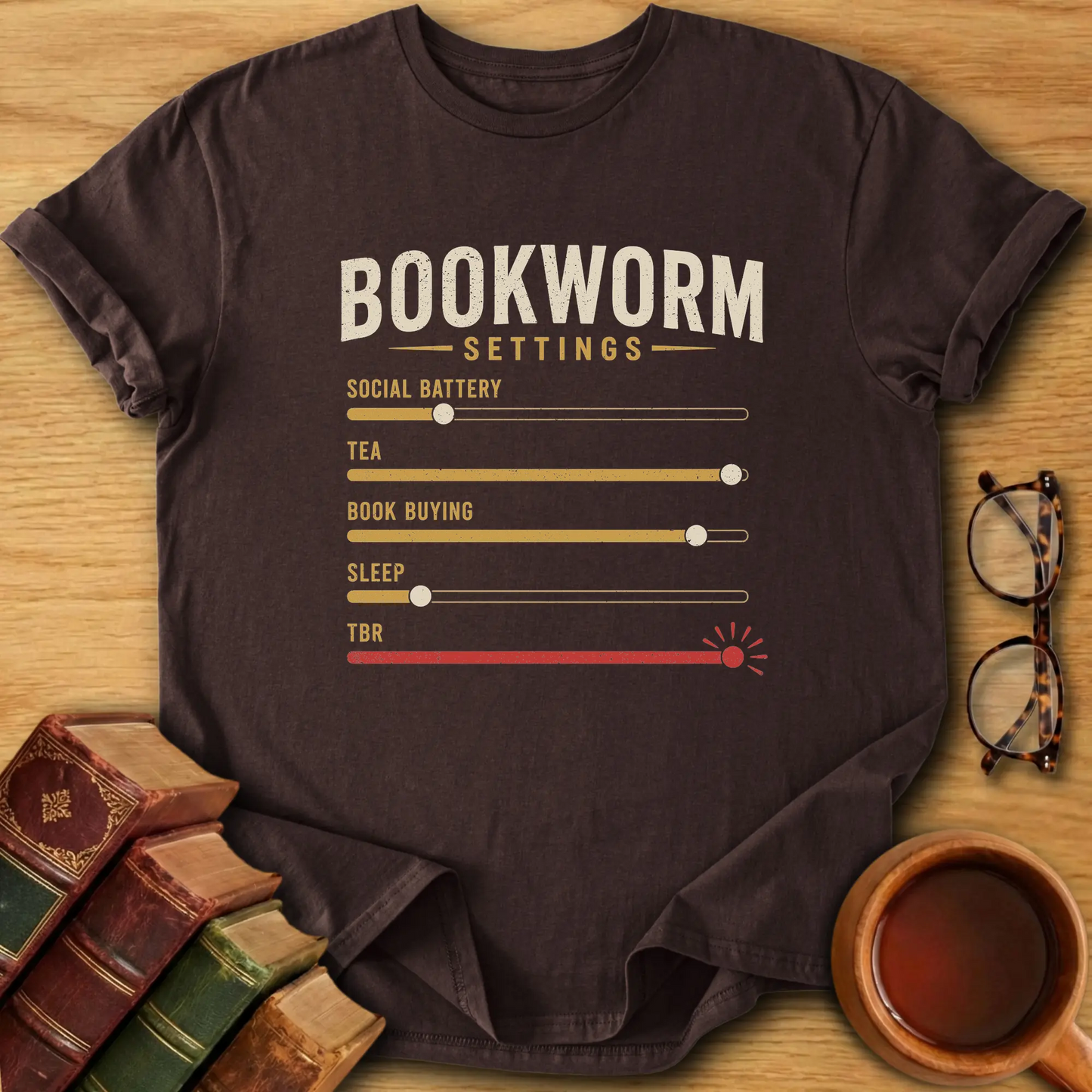 Bookworm Settings T-Shirt