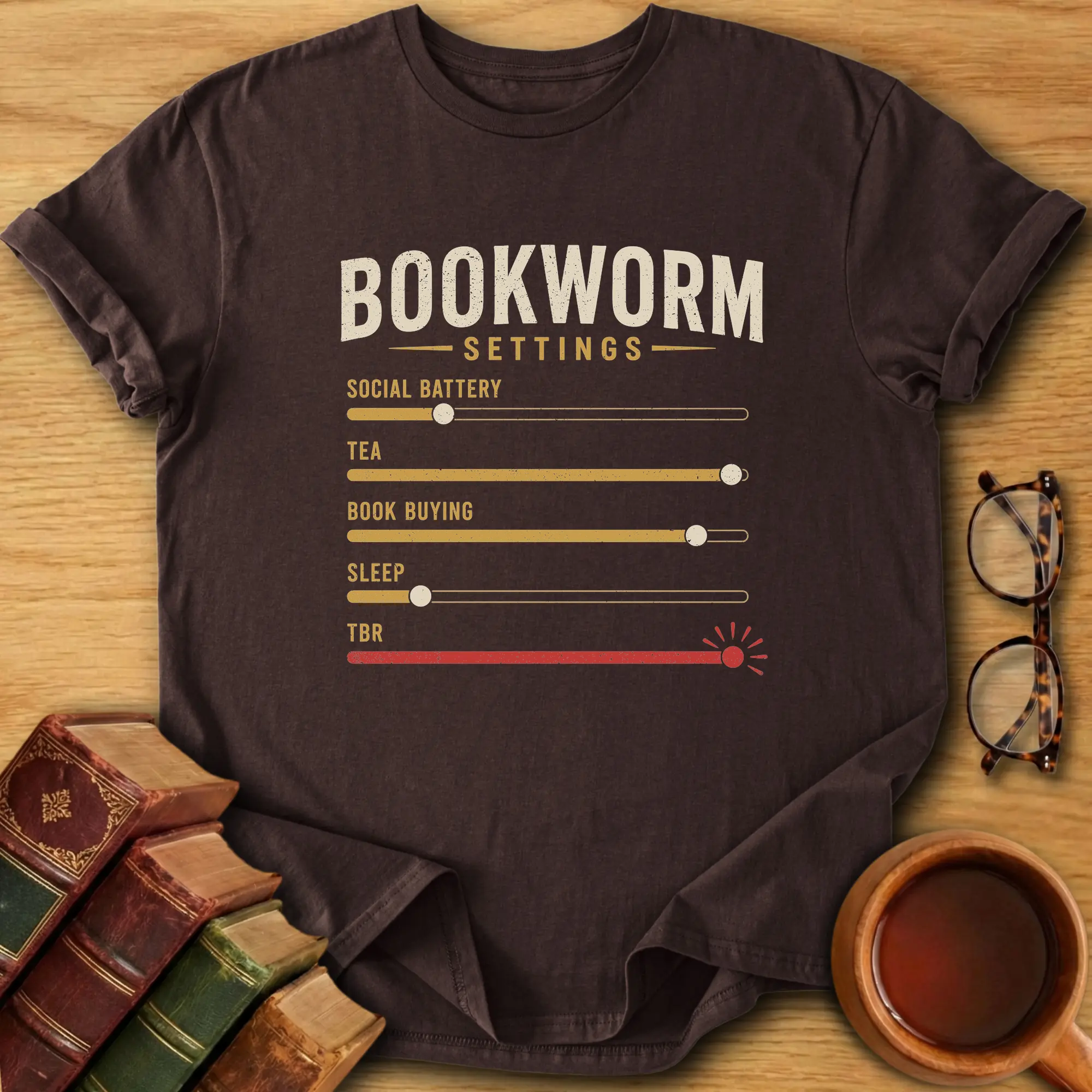 Bookworm Settings T-Shirt