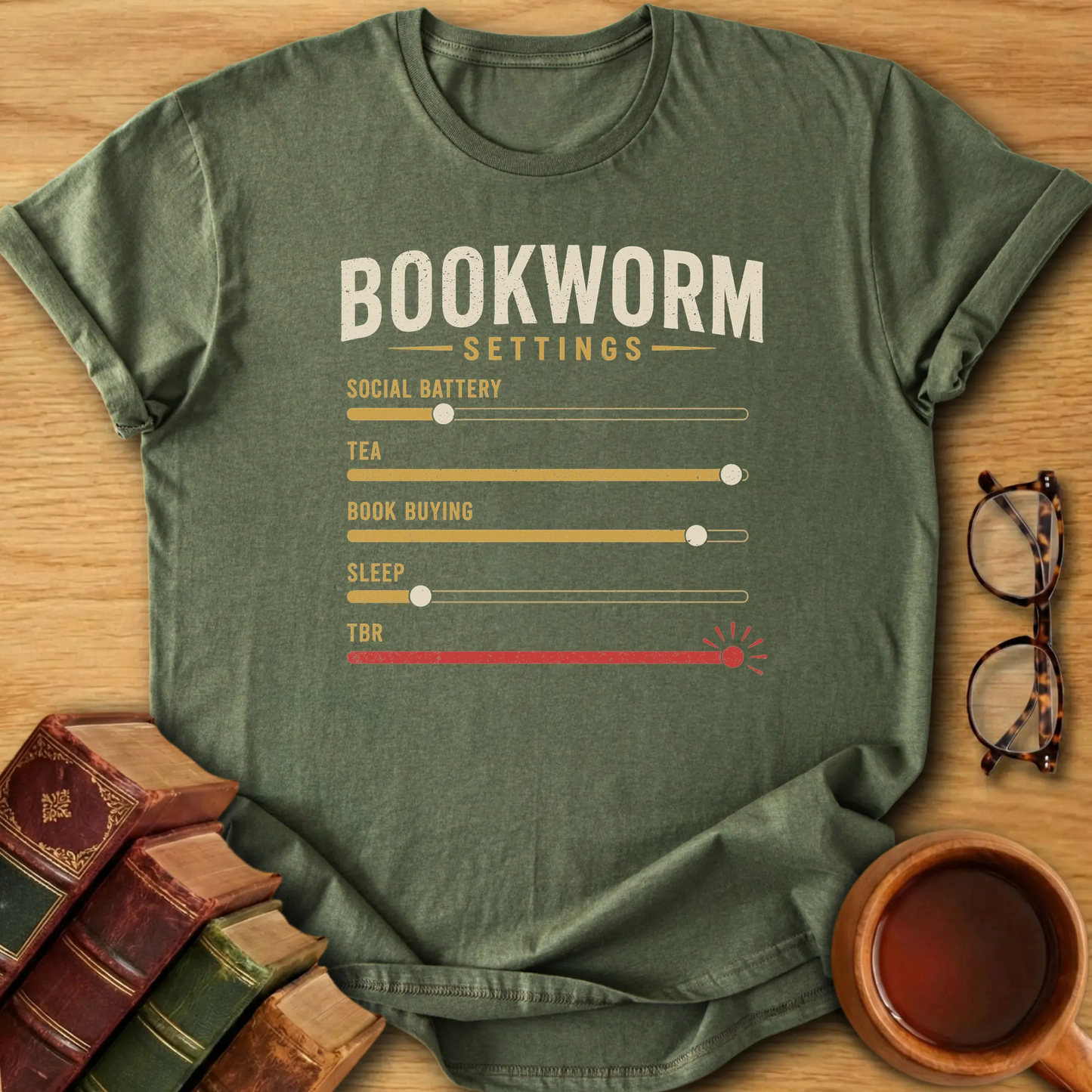 Bookworm Settings T-Shirt