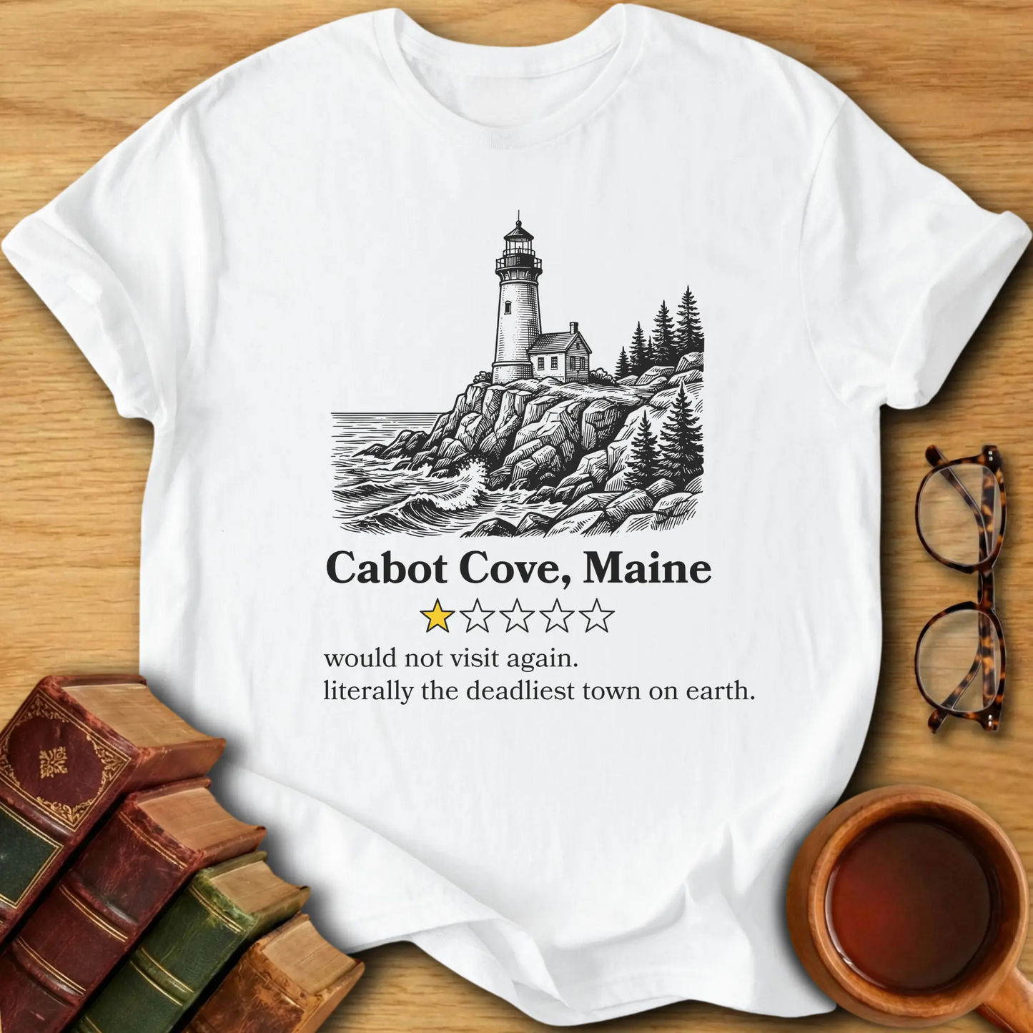 Cabot Cove One-Star Review T-Shirt