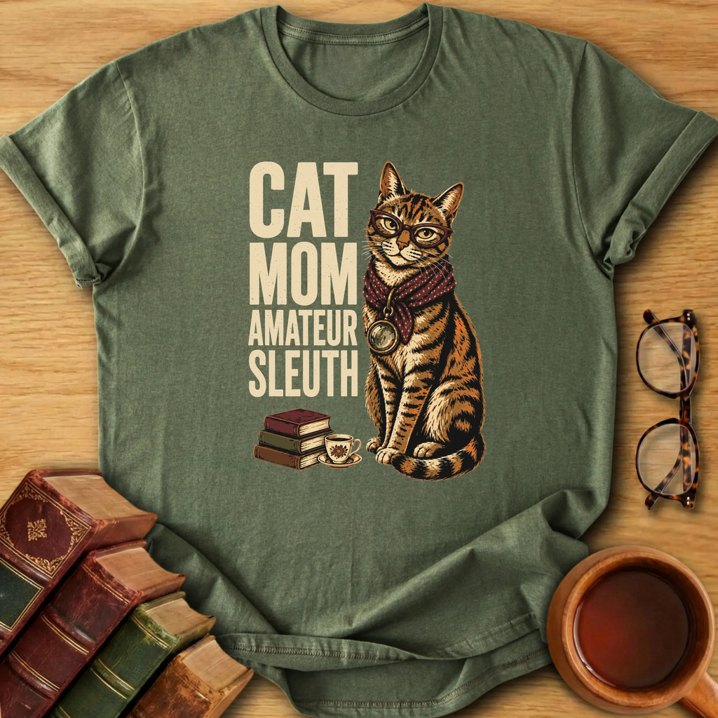 Cat Mom, Amateur Sleuth T-Shirt
