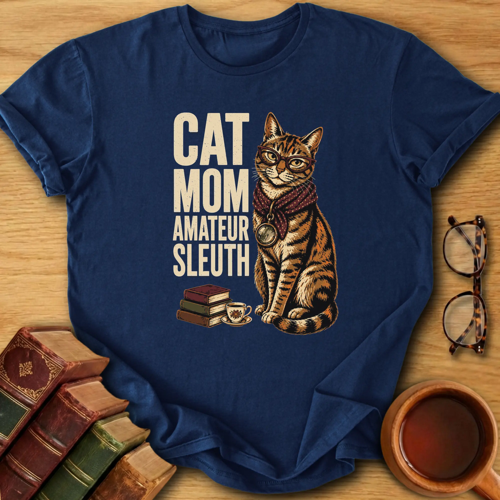 Cat Mom, Amateur Sleuth T-Shirt