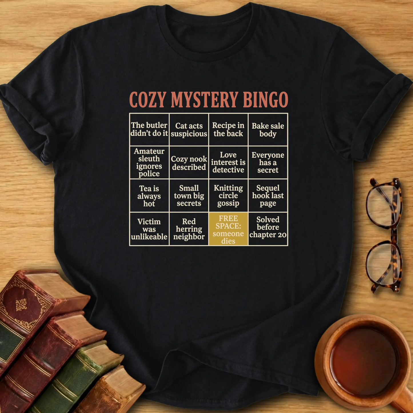 Cozy Mystery Bingo T-Shirt