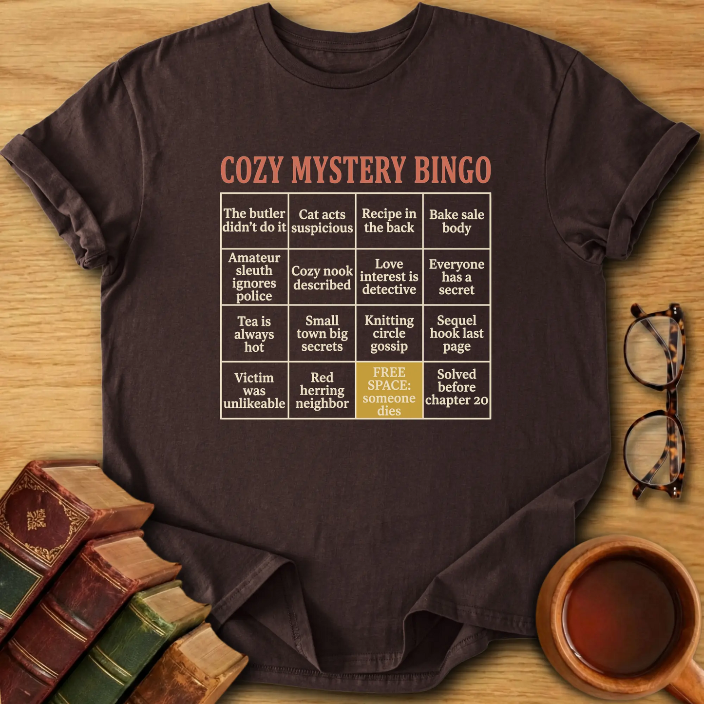 Cozy Mystery Bingo T-Shirt