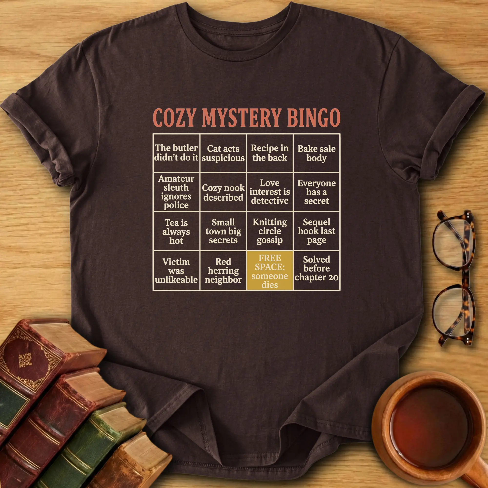 Cozy Mystery Bingo T-Shirt