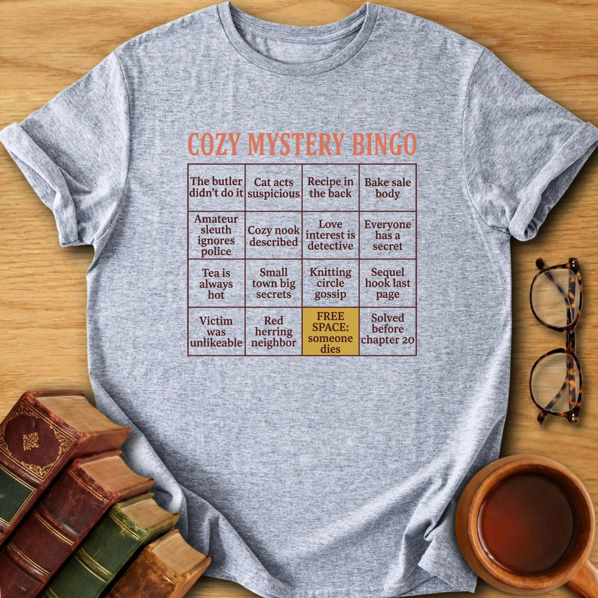Cozy Mystery Bingo T-Shirt