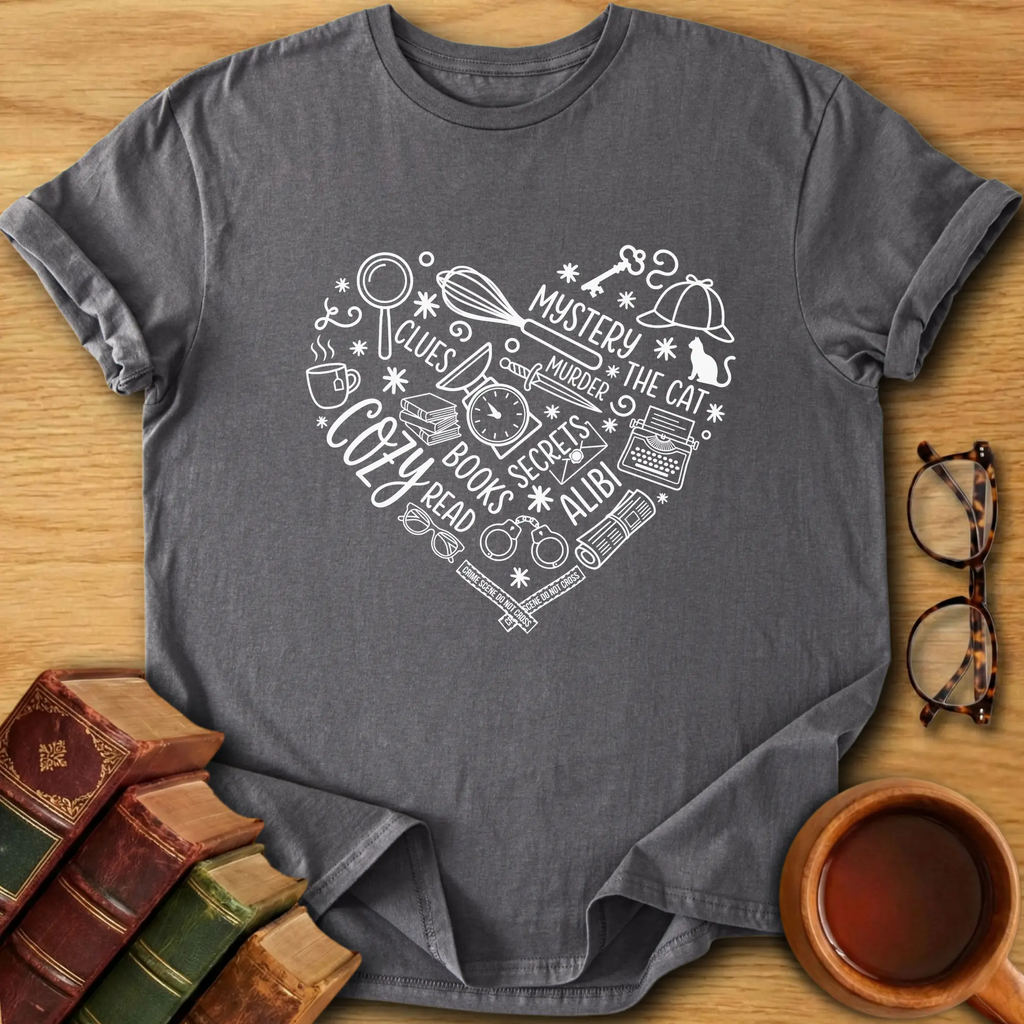 Cozy Mystery Heart T-Shirt