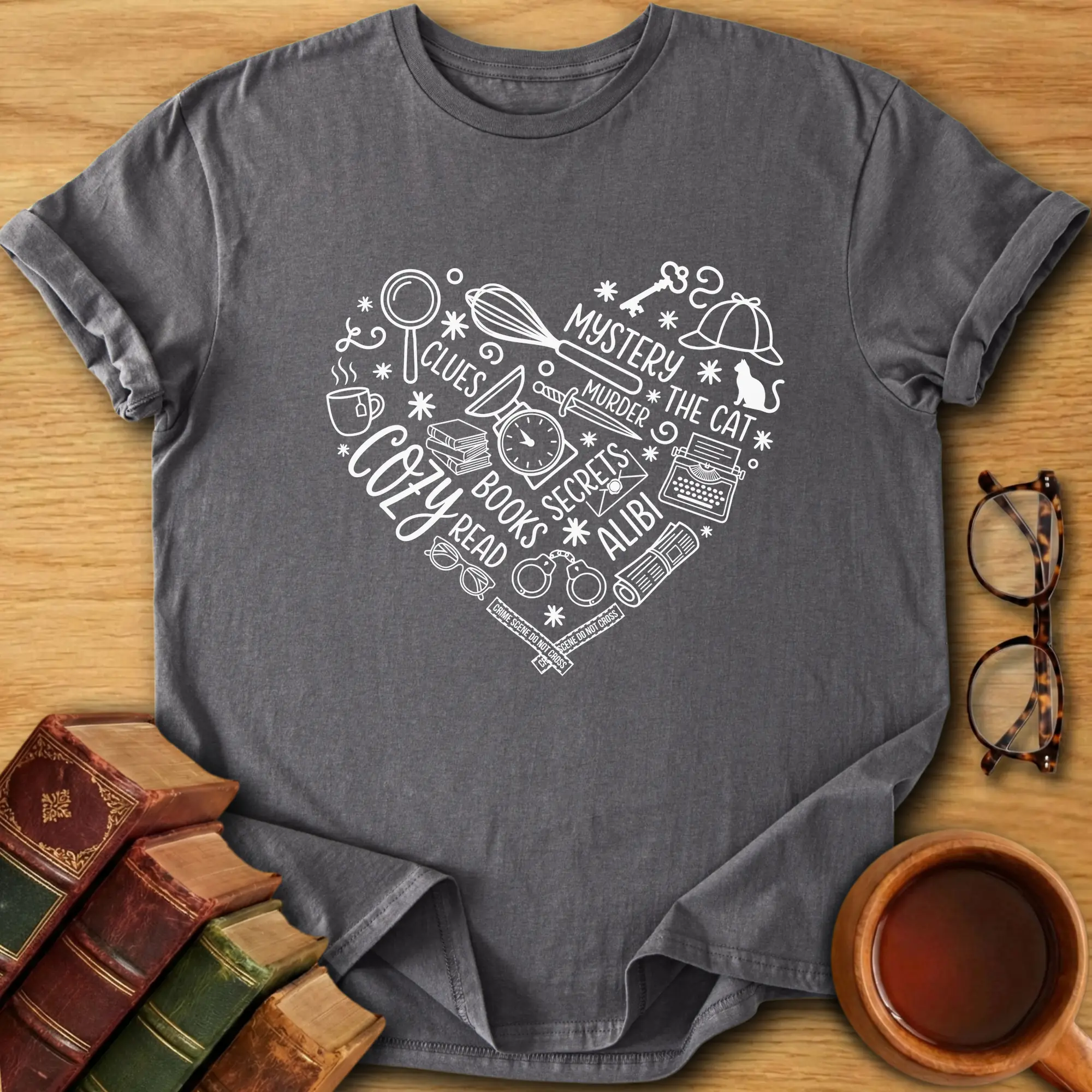 Cozy Mystery Heart T-Shirt