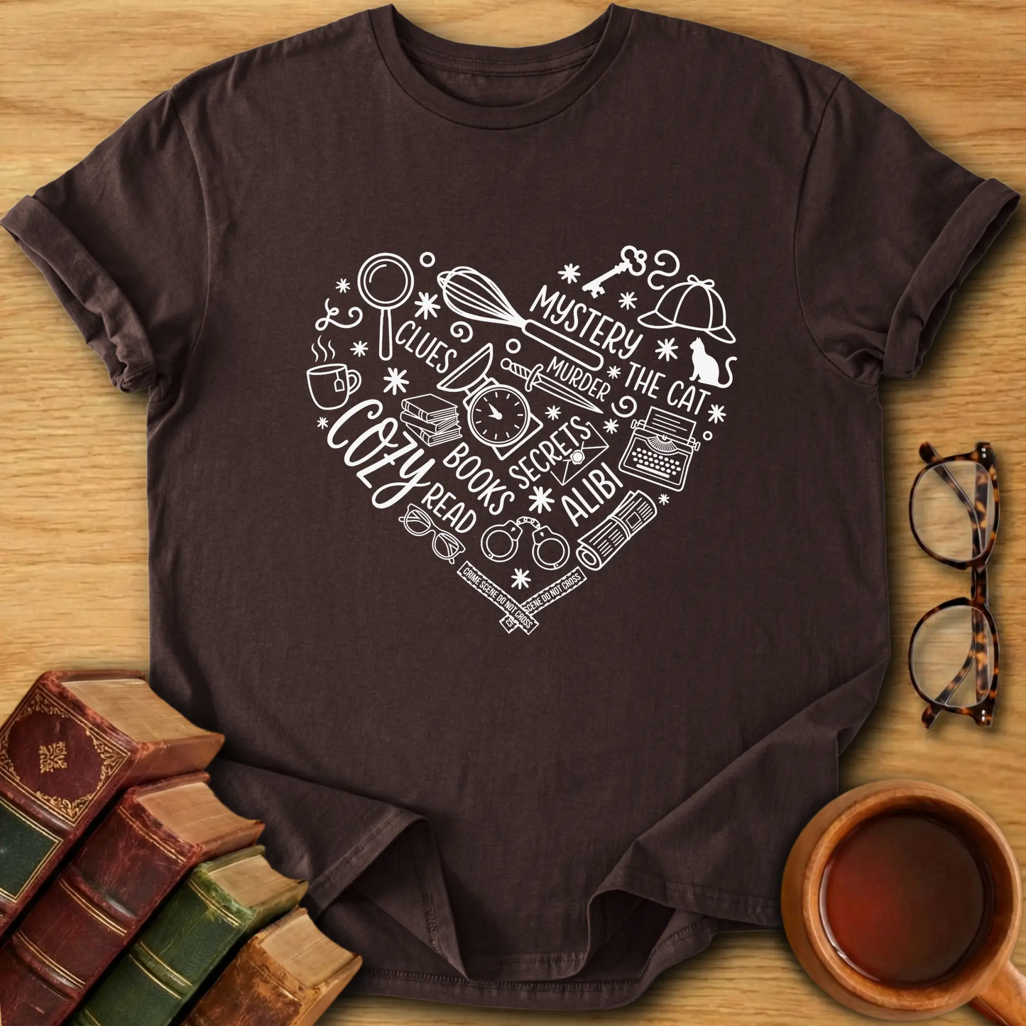 Cozy Mystery Heart T-Shirt