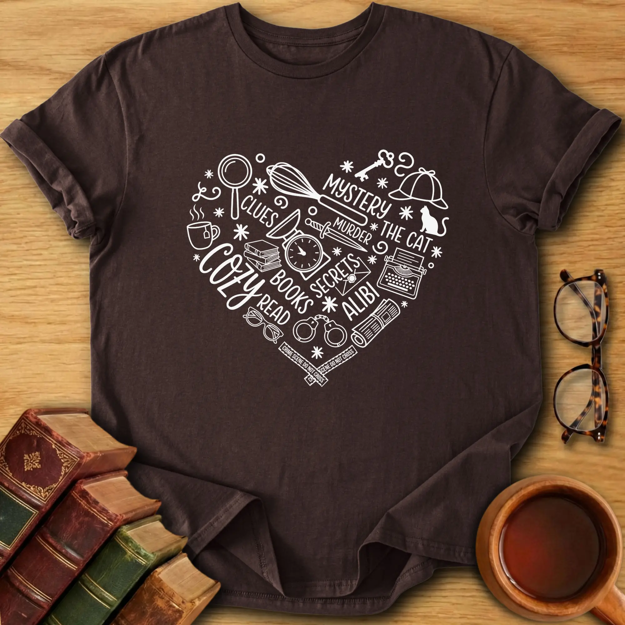 Cozy Mystery Heart T-Shirt