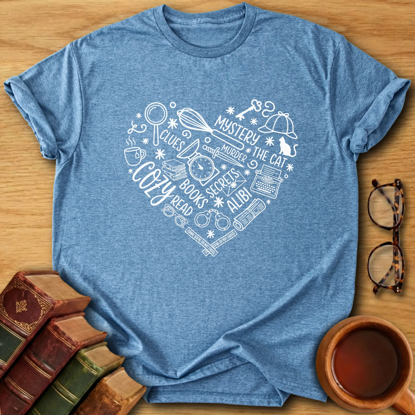 Cozy Mystery Heart T-Shirt
