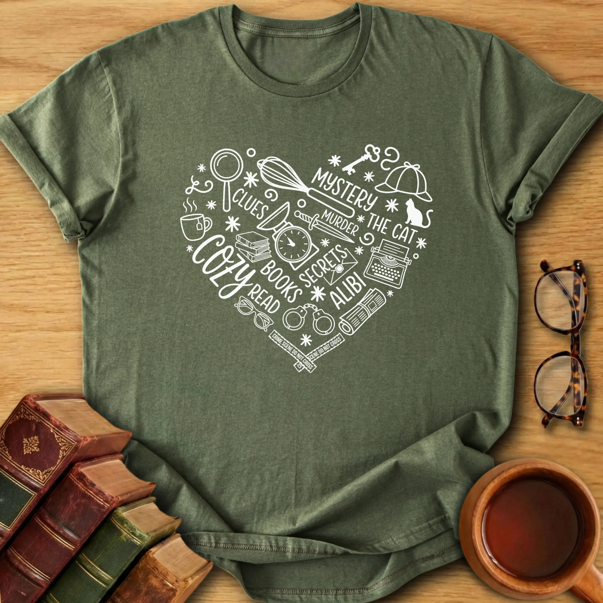 Cozy Mystery Heart T-Shirt