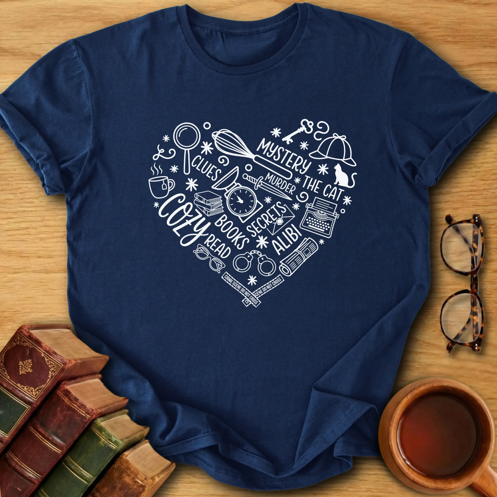 Cozy Mystery Heart T-Shirt