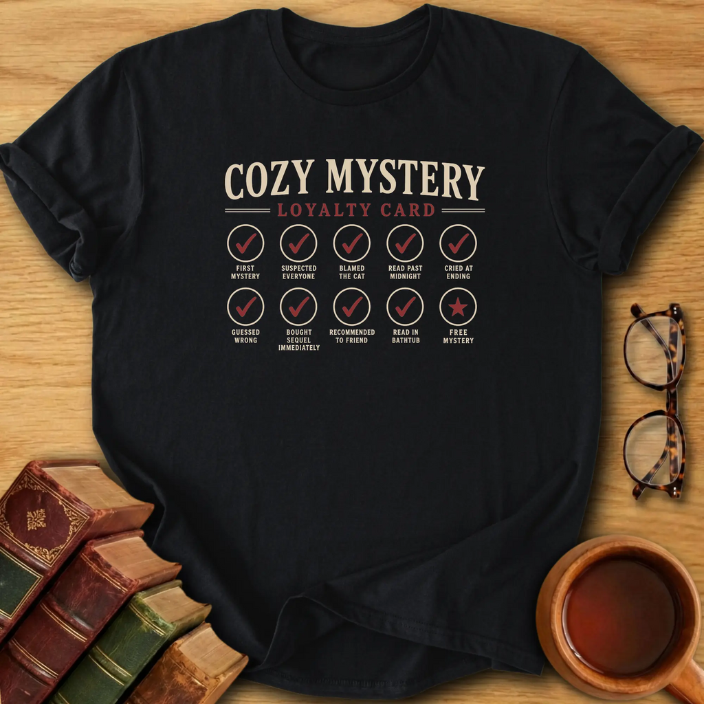 Cozy Mystery Loyalty Card T-Shirt