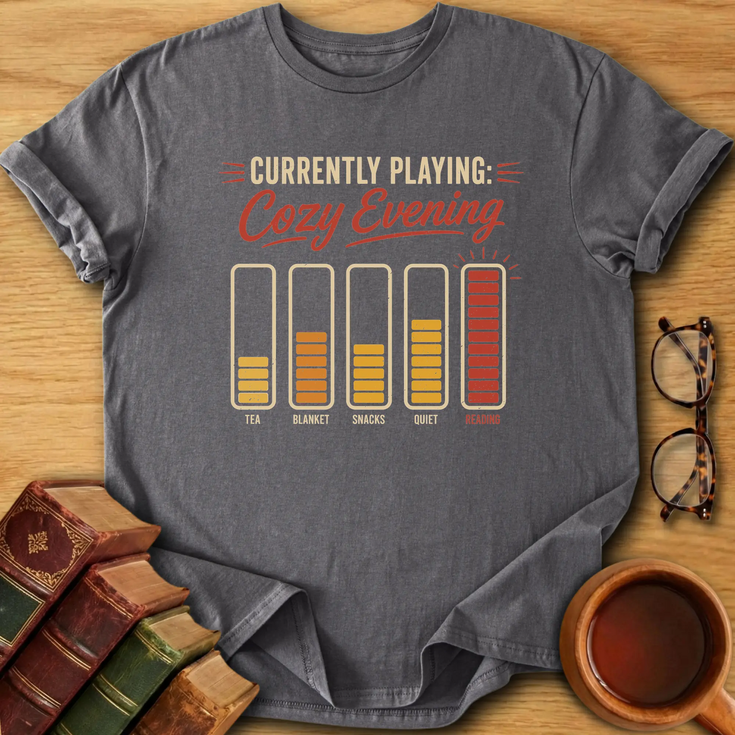 Currently Playing: Cozy Evening T-Shirt