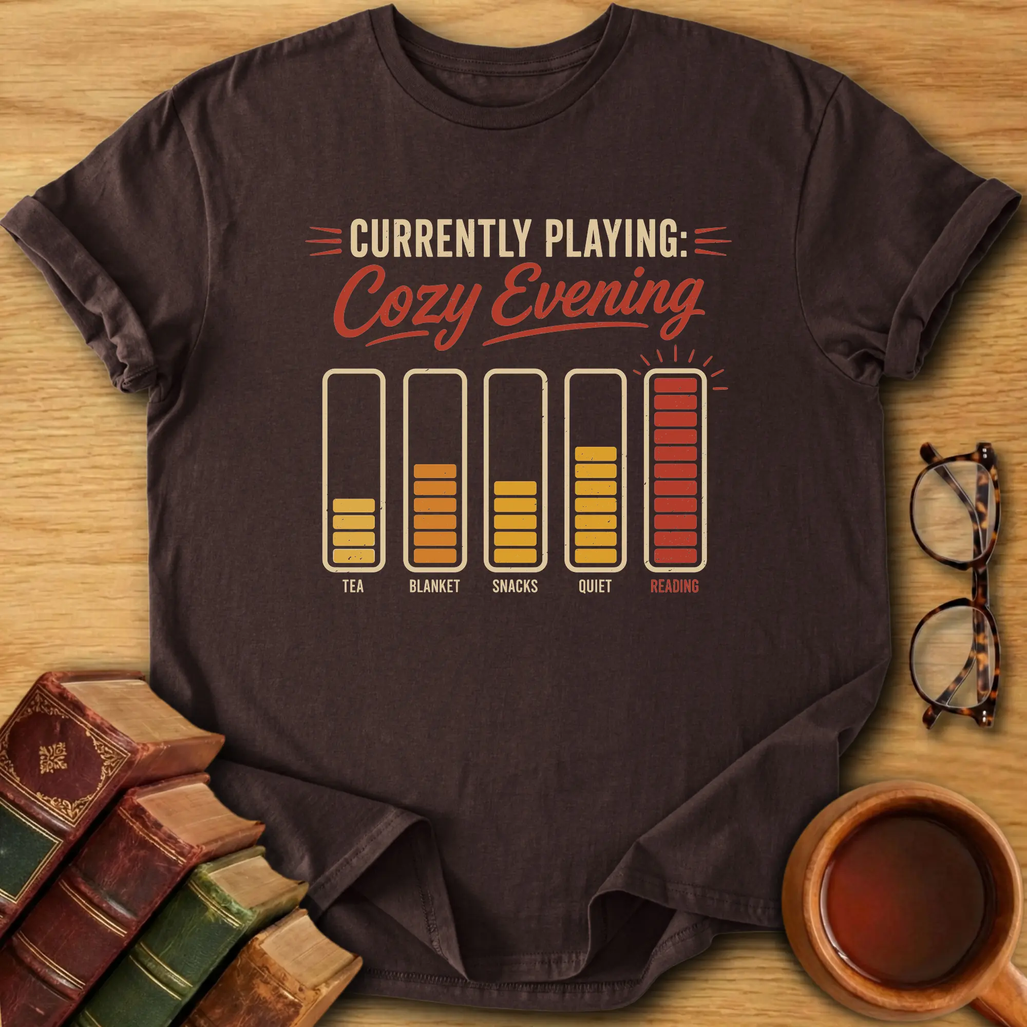 Currently Playing: Cozy Evening T-Shirt